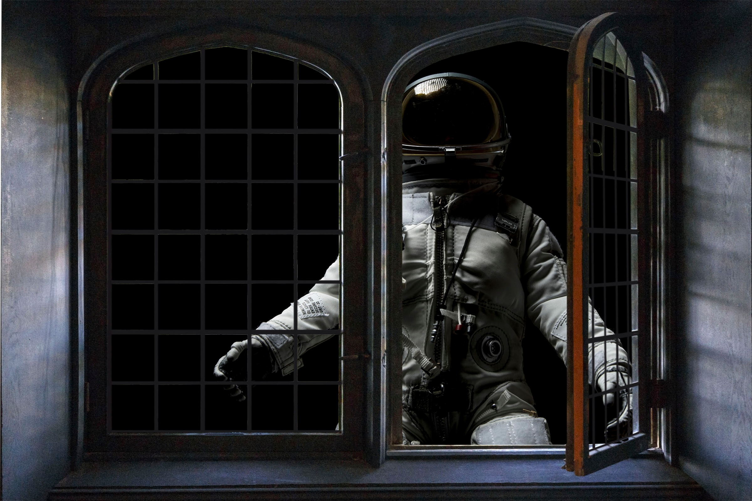 Image of queence Wandsticker "Astronaut" Wandsticker, Wandbild, selbstklebend, 3D, Fenster