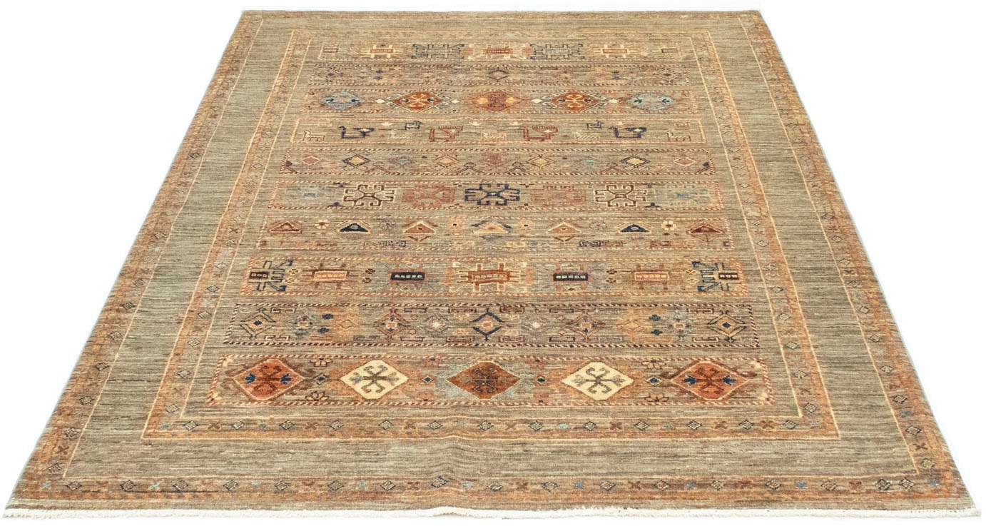 Image of morgenland Wollteppich »Afghan Teppich handgeknüpft grau«, rechteckig, 8 mm Höhe bei Ackermann Versand Schweiz