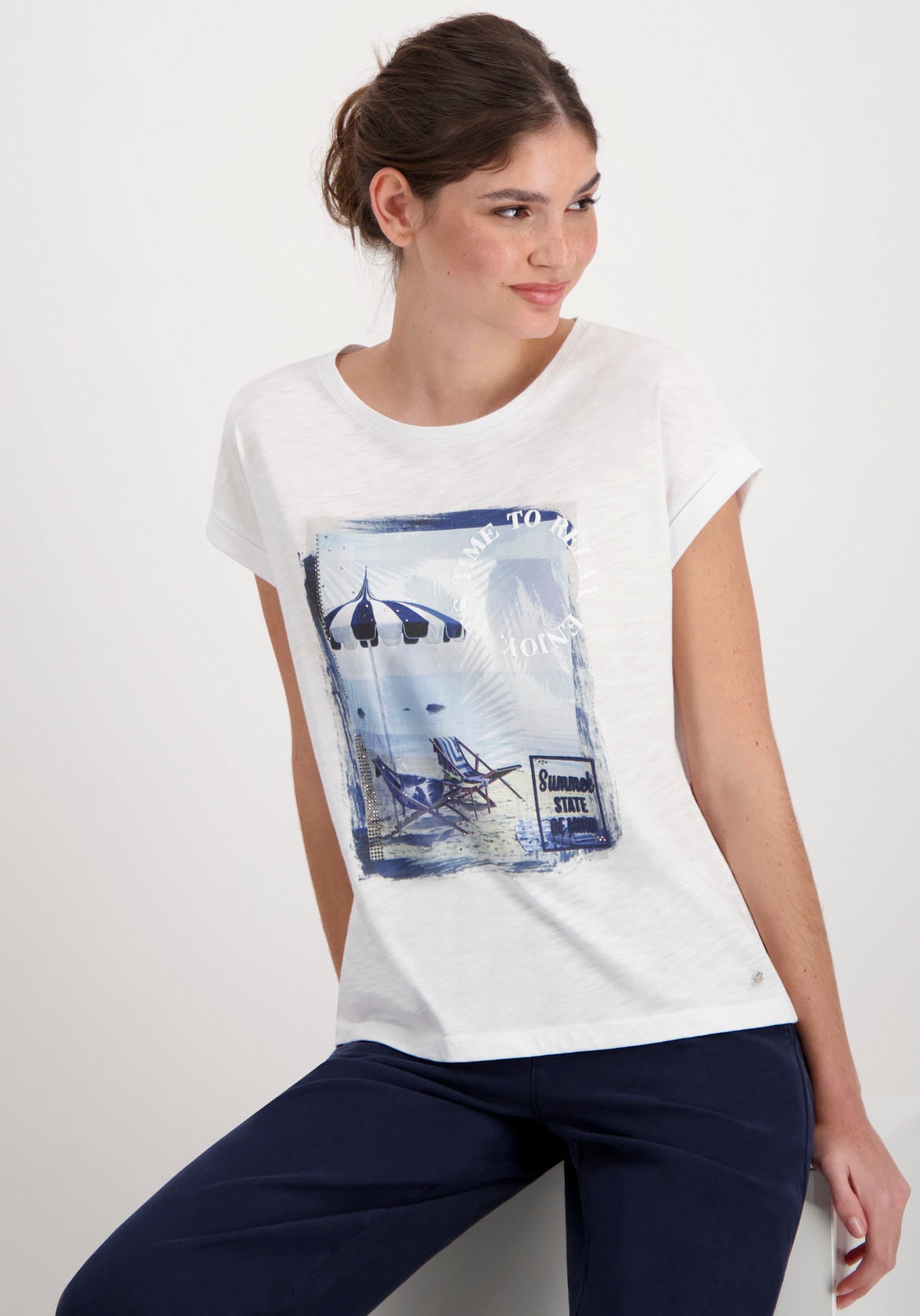 ♕ Monari Rundhalsshirt, mit Frontprint versandkostenfrei kaufen | Shirts