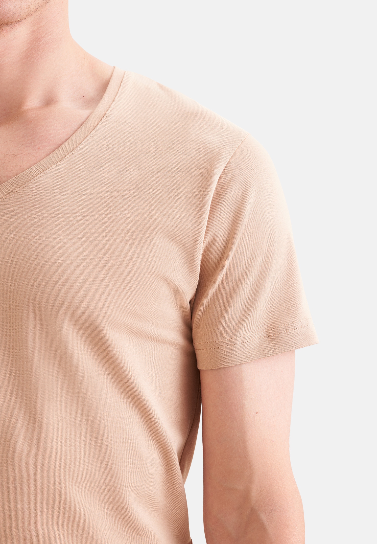 seidensticker T-shirt »Schwarze Rose« demi-col en V uni