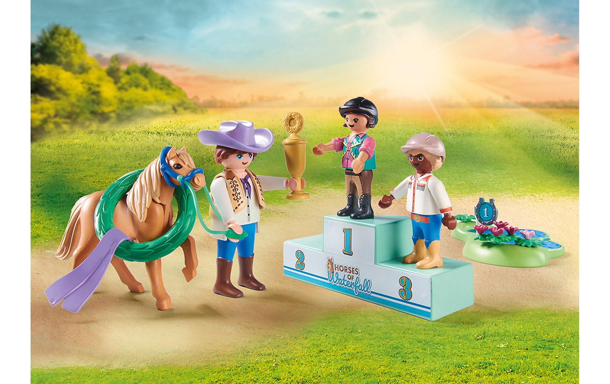 Playmobil® Spielbausteine »Horses of Waterfall Ponyturnier 71495«, (46 St.)
