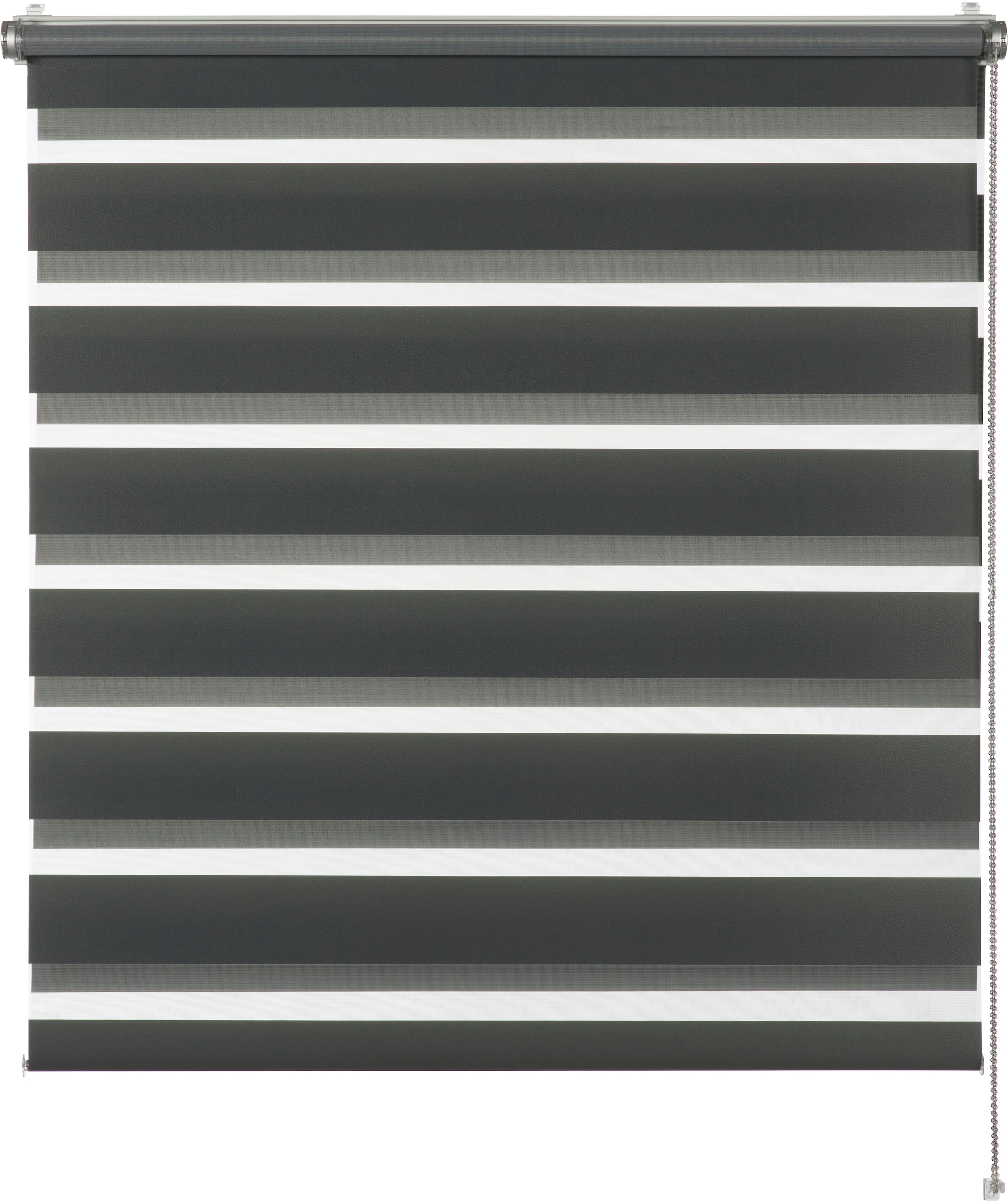 Image of SCHÖNER WOHNEN-Kollektion Doppelrollo "Tilda" transparent Sichtschutz mit Bohren/ohne Bohren freihängend geklemmt, silberne oder weisse Rollo-Technik