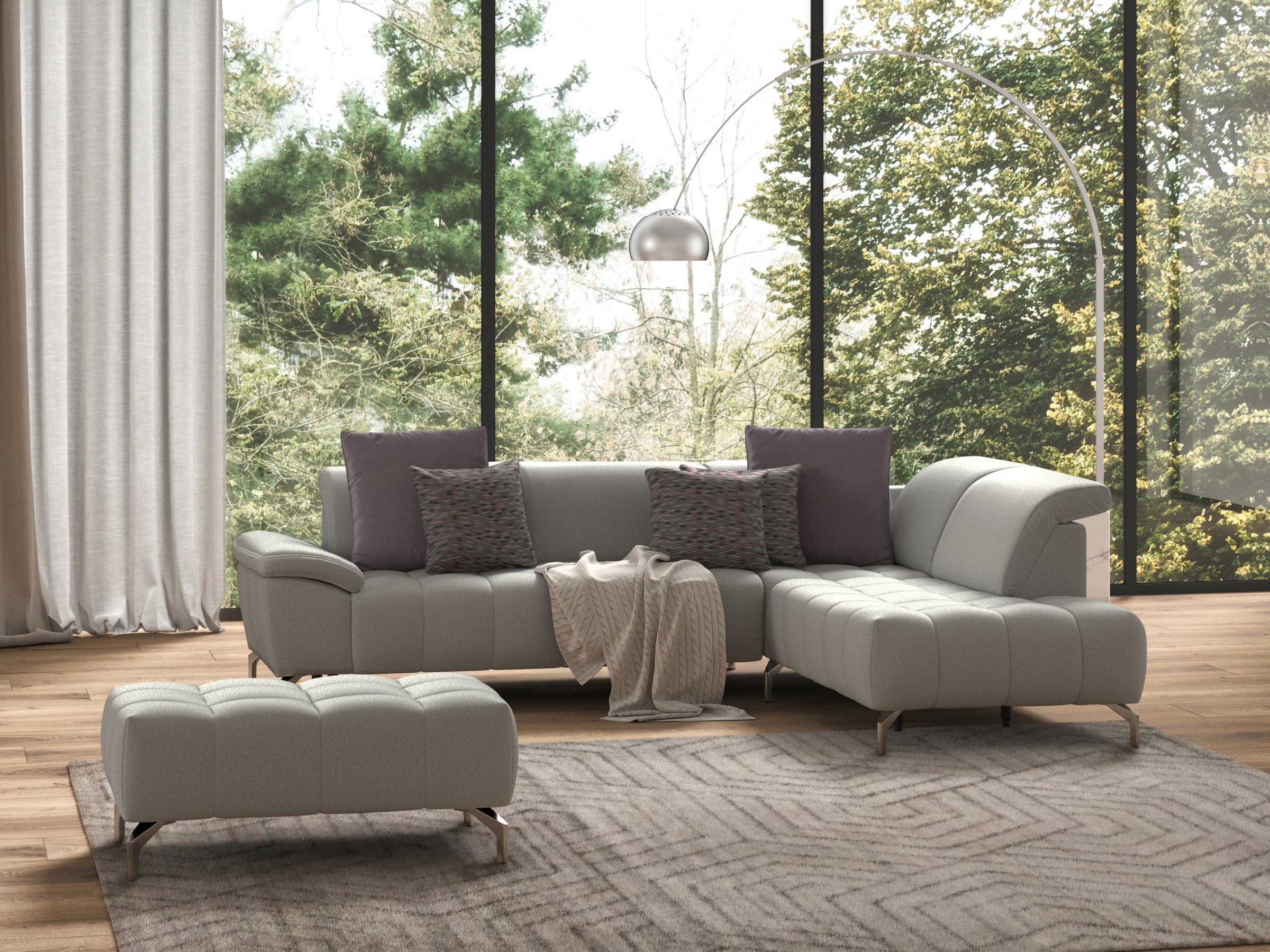 sit&more Hocker »Cool«, mit silberfarbenen Füssen