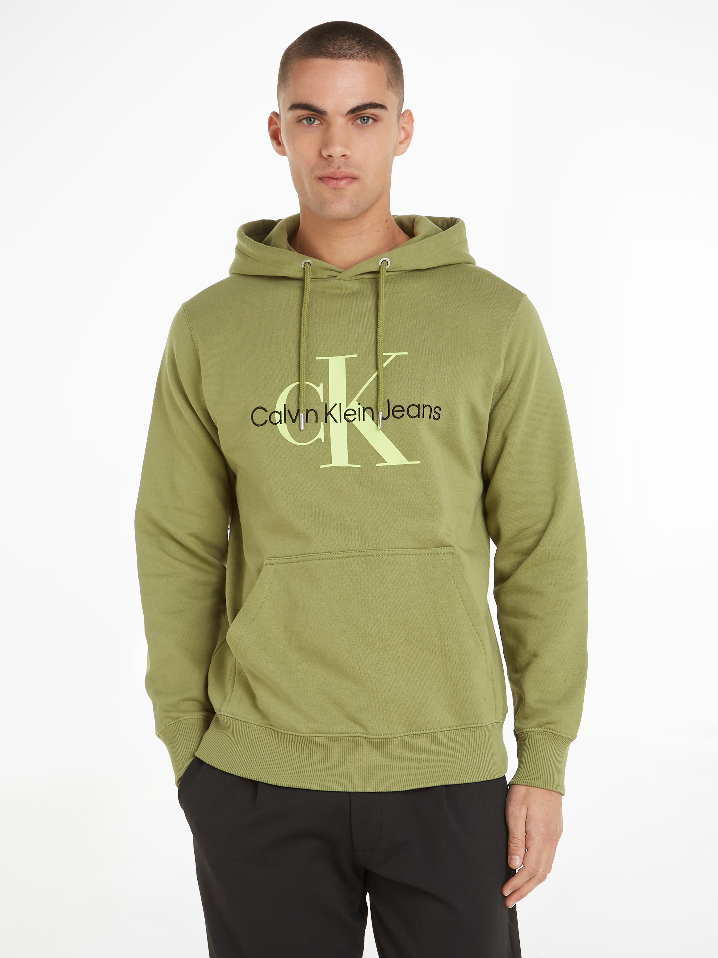 Calvin Klein Jeans Kapuzensweatshirt »SEASONAL MONOLOGO REGULAR HOODIE«, mit Logodruck und Stickerei