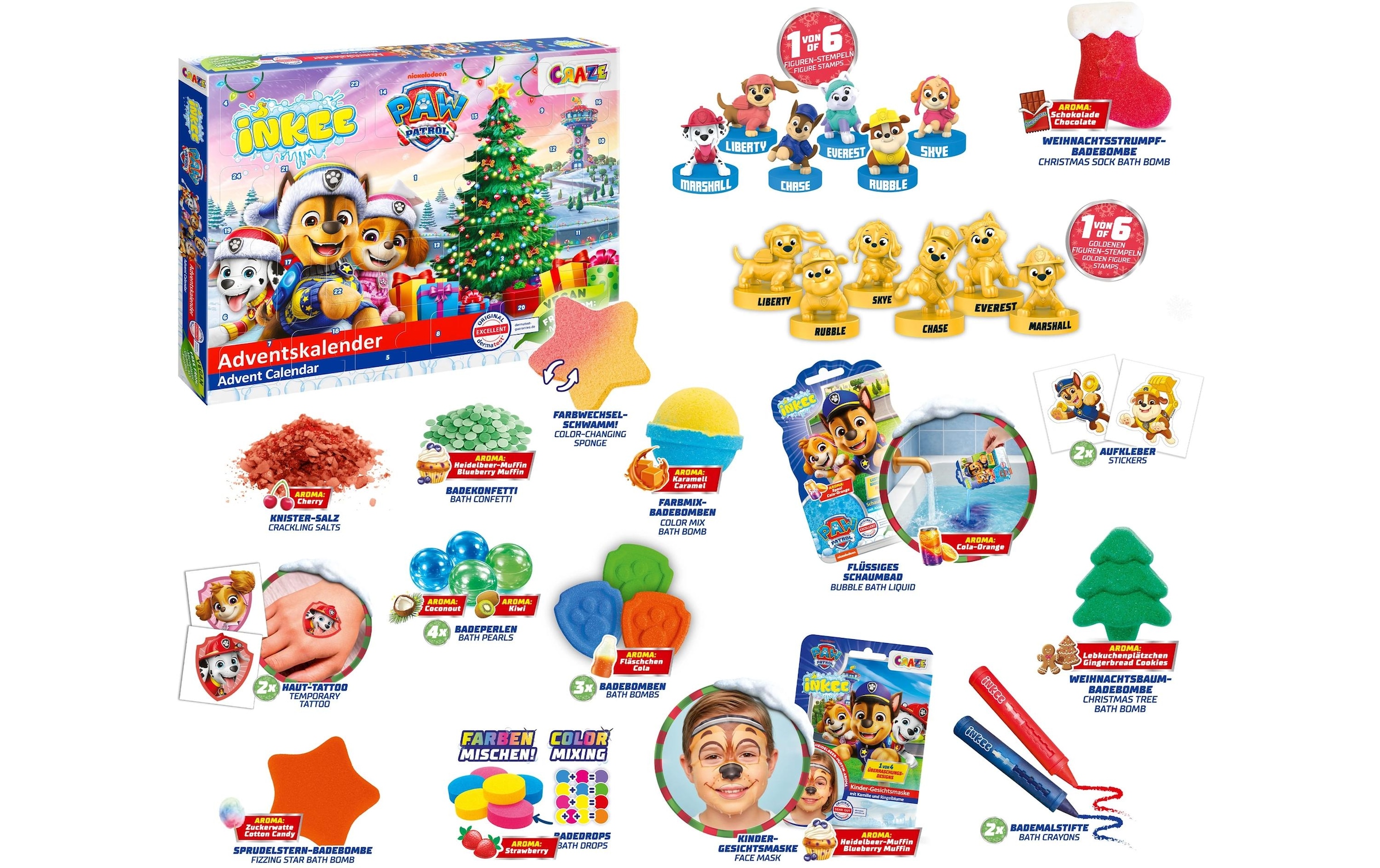 CRAZE Calendrier de l'Avent »Craze Adventskalender Inkee Paw Patrol«