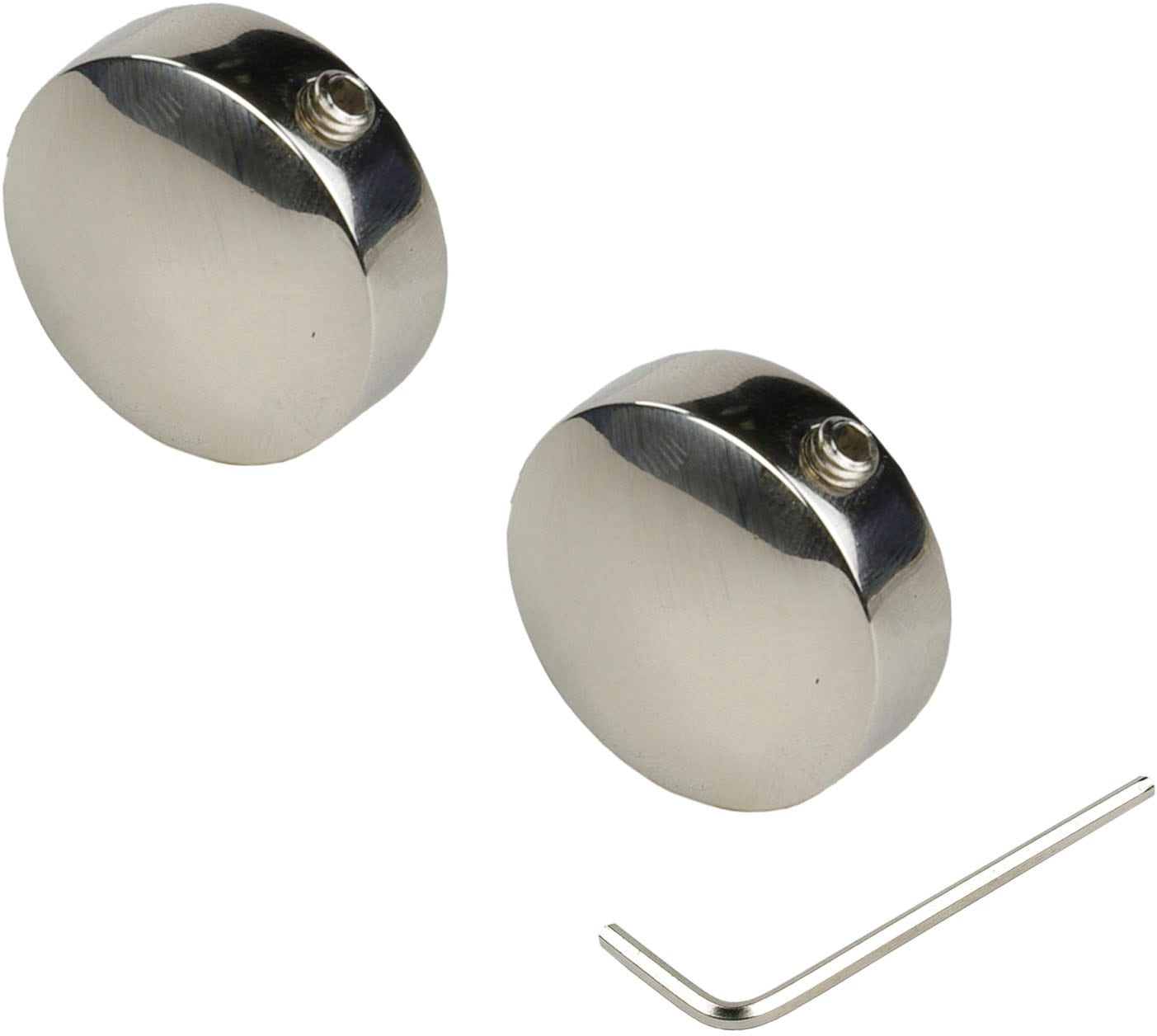Image of Liedeco Gardinenstangen-Endstück "Endstück, Endknopf nickel-glanz "Celebration" Consul - 2 Stück" Endstück, Endknopf