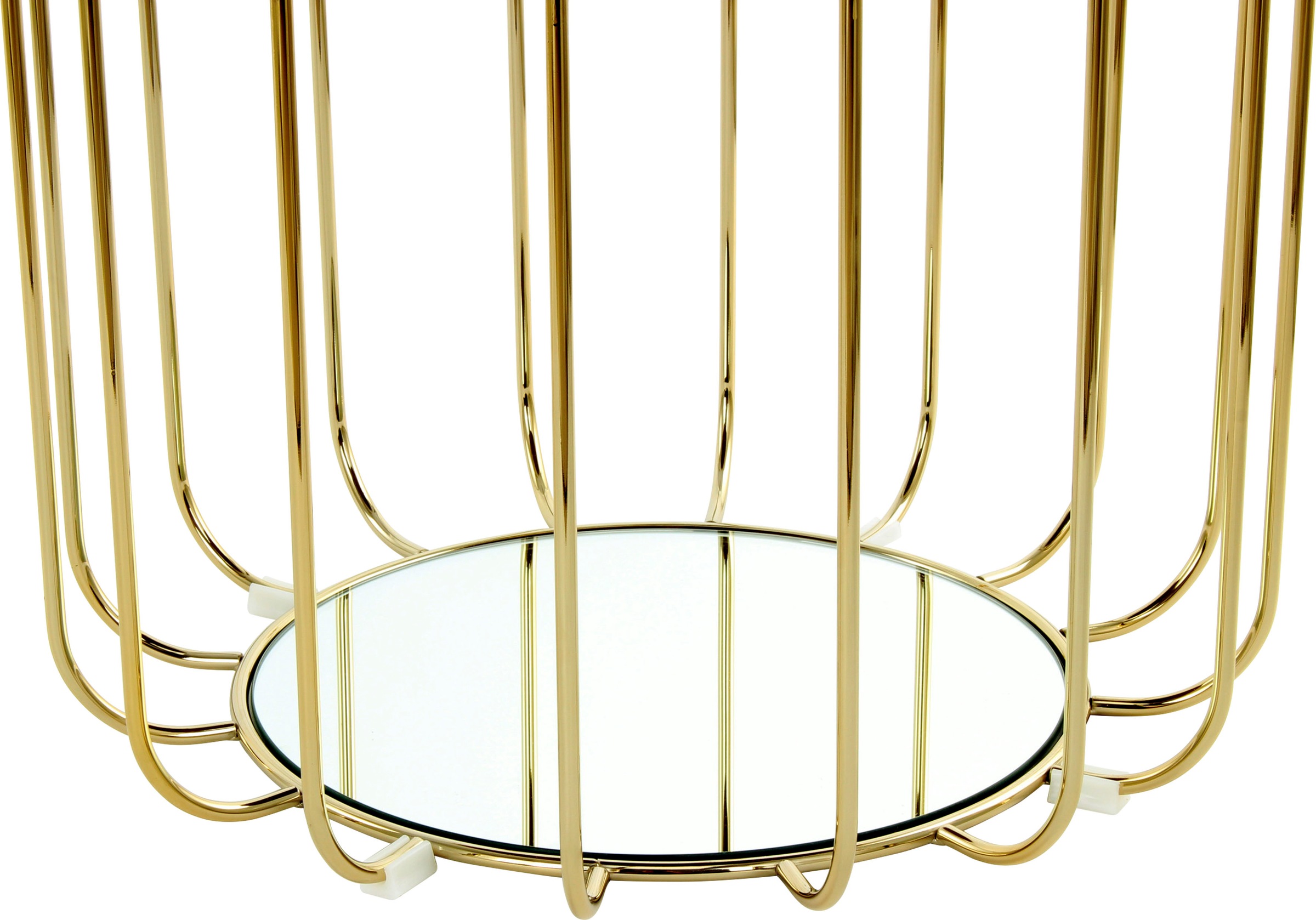 Kayoom Beistelltisch »Pouf Comfortable 110, abnehmbares und wendbares Oberteil«, (1 St.), praktisch umzuwandeln in Tisch oder Hocker, mit Spiegelglas
