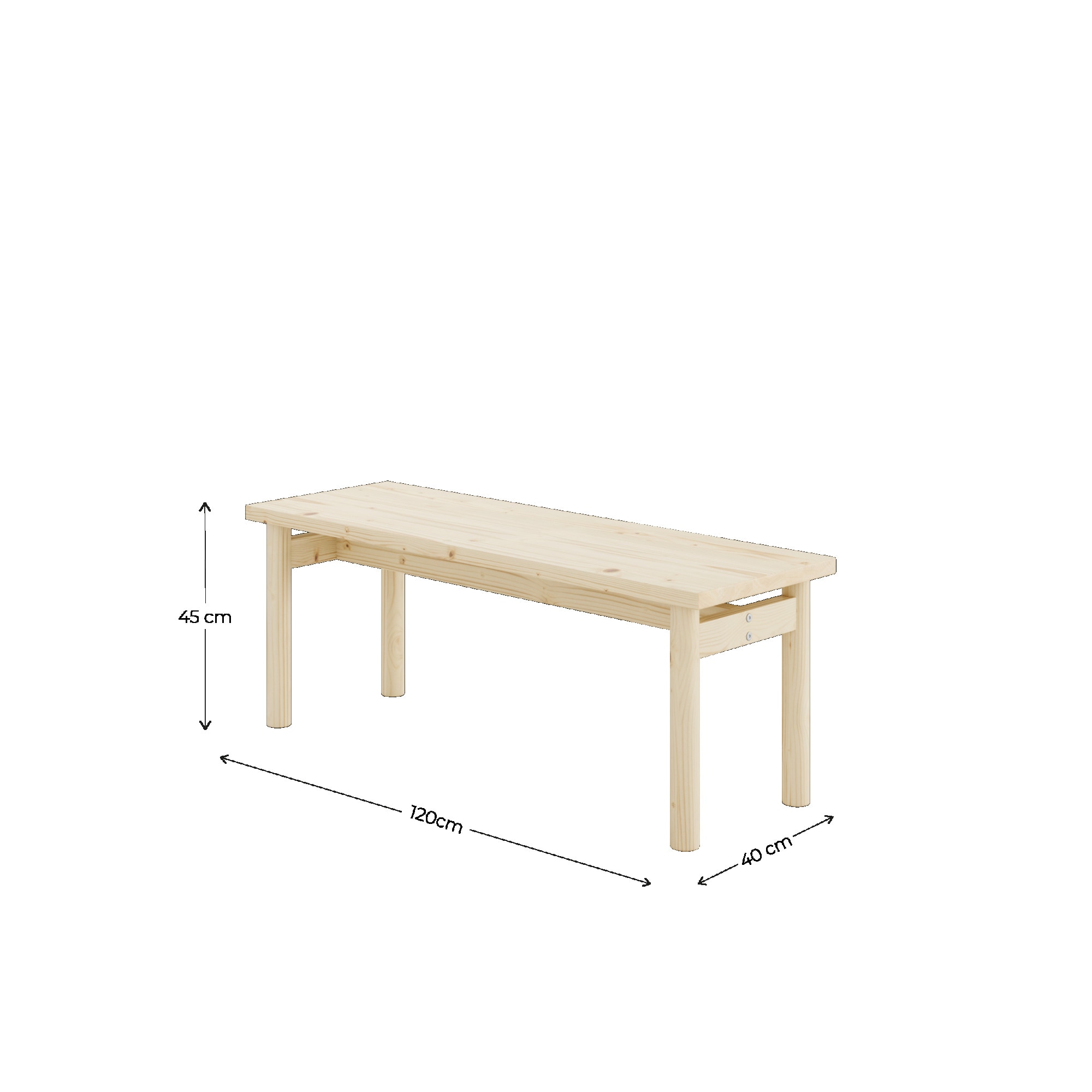 Karup Design Sitzbank »PACE BENCH«, aus FSC-zertifiziertem Kiefernholz, Grösse 120 x 40 cm.