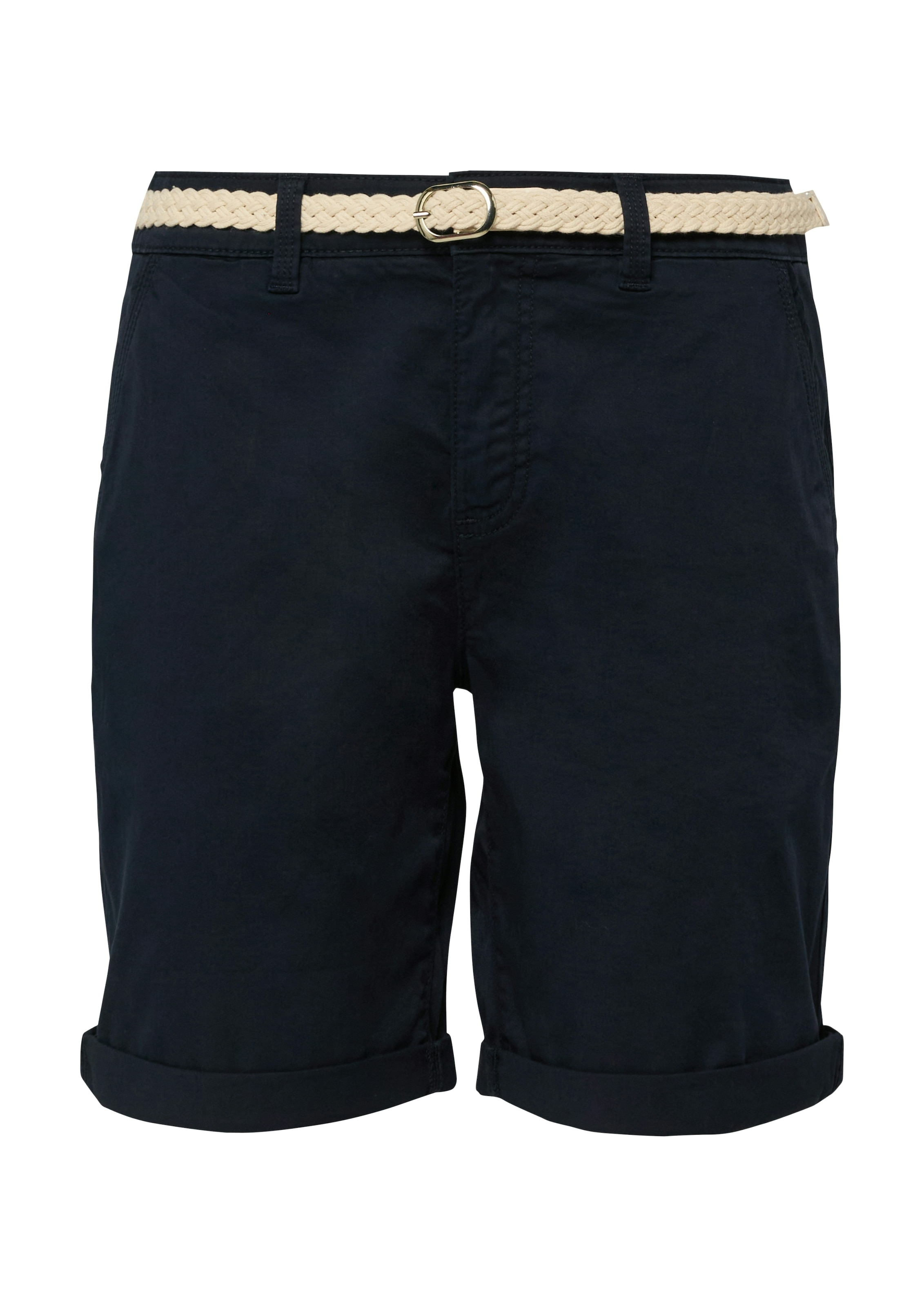 s.Oliver Bermuda  incl. ceinture tressée, stretch coton