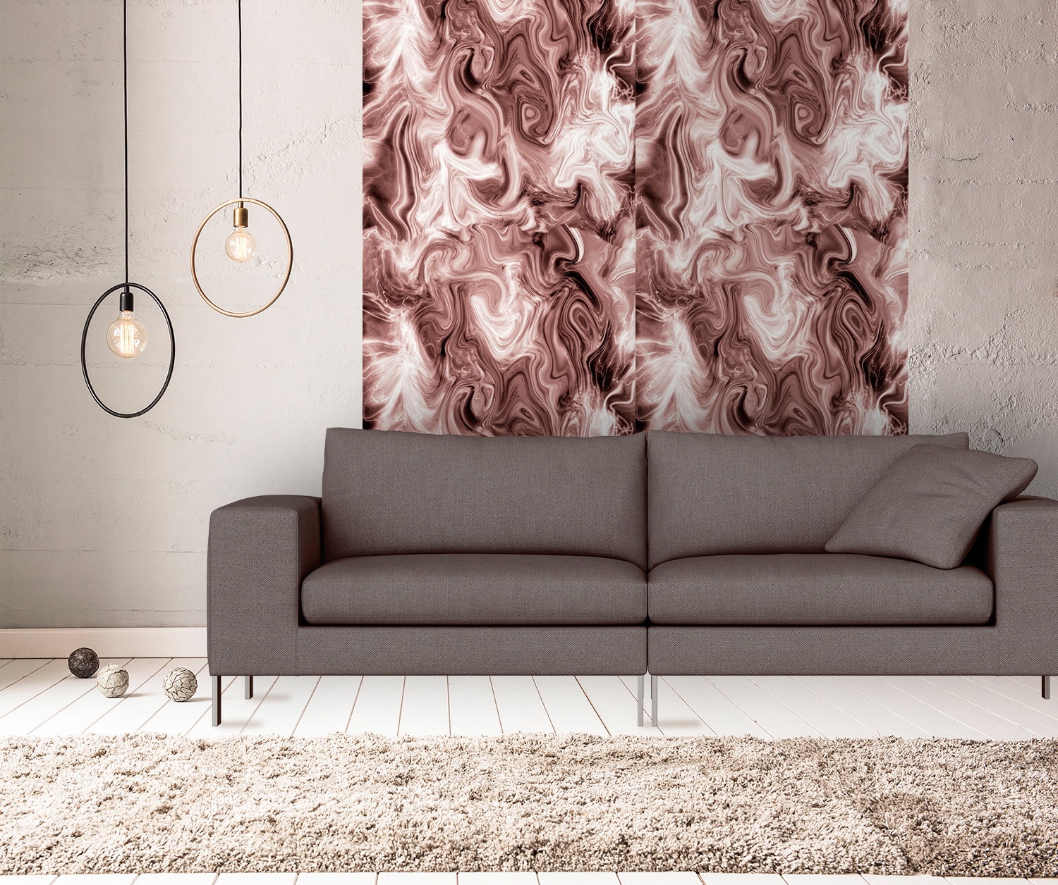 queence Papier peint vinyle »Anita« Aspect pierre | Effets d'abrasion | couleurs unies | faire le ménage | imprimé | minimaliste 90x250cm, selbstklebend, kinderleichte Anbringung, , Sticker