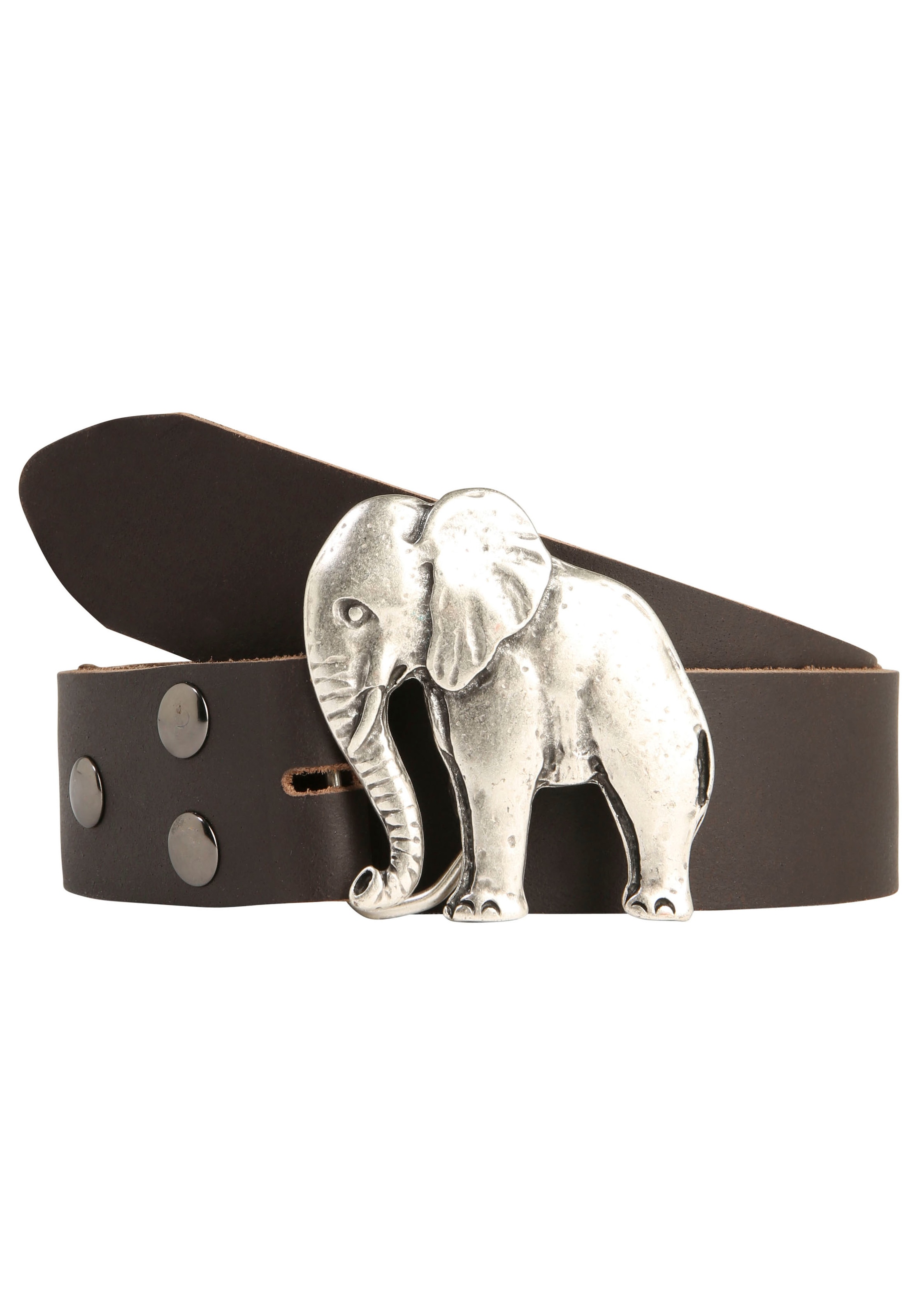Mode Acheter en ligne RETTUNGSRING 019° Elefant à by showroom Vintage-Look, Ledergürtel, Schliesse prix bas austauschbar