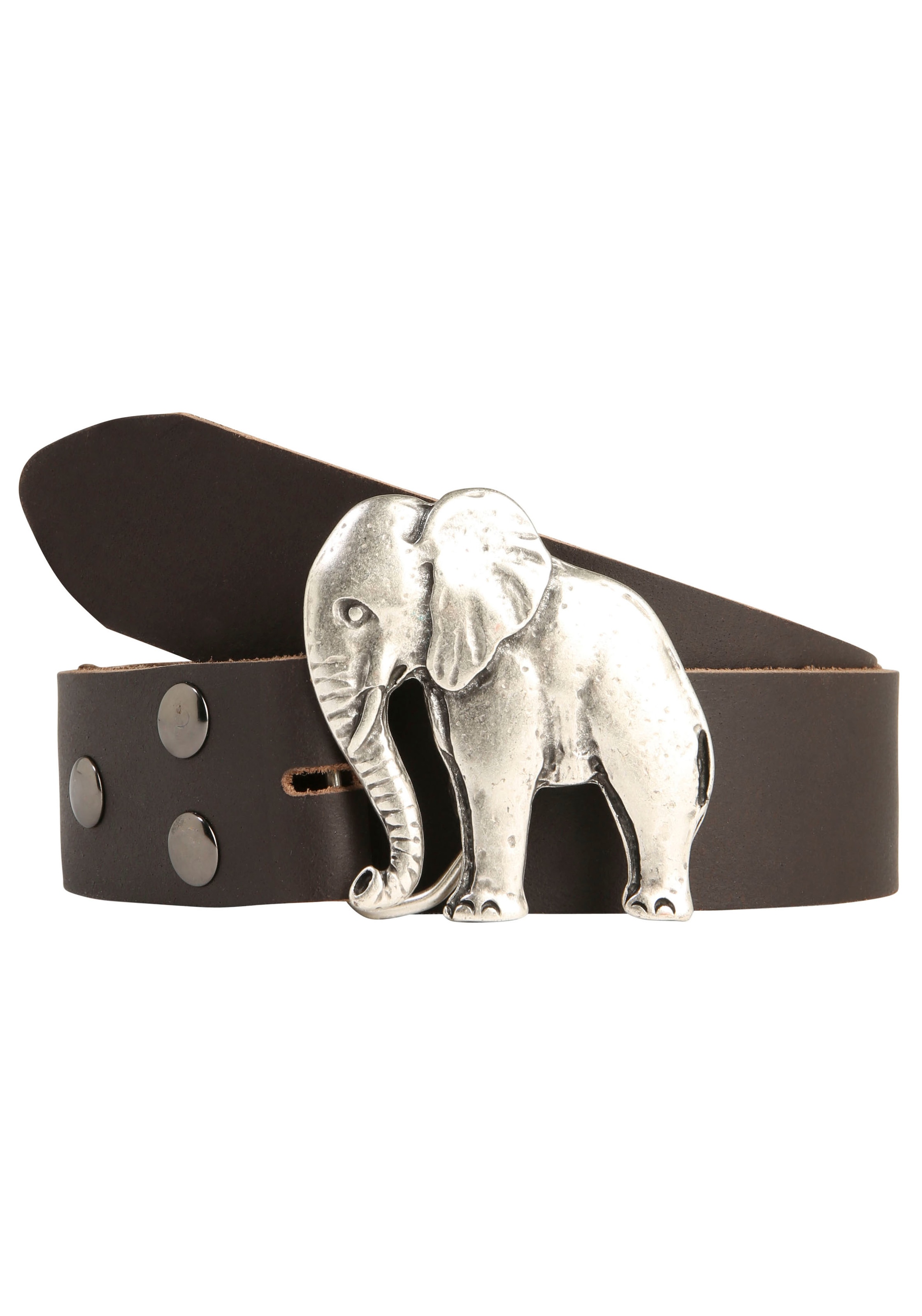 Image of Rettungsring Gürtel Ledergürtel mit austauschbarer Schliesse "Elefant"