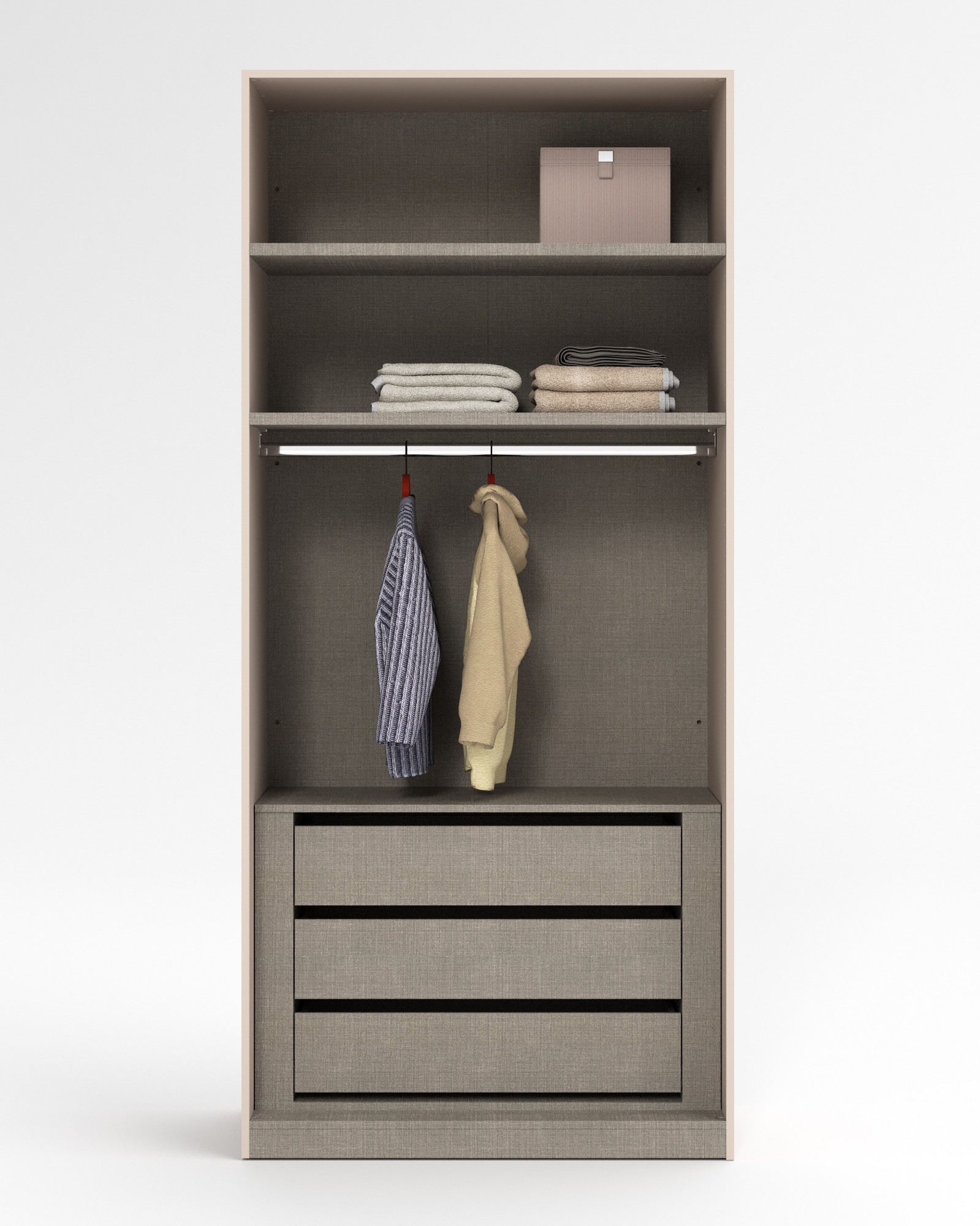 INOSIGN Schubkasteneinsatz »Schubladen- Zubehör für Kleiderschränke Ametista-Rubino« 1 Stk. tlg. inklusiv 3 Schubkästen