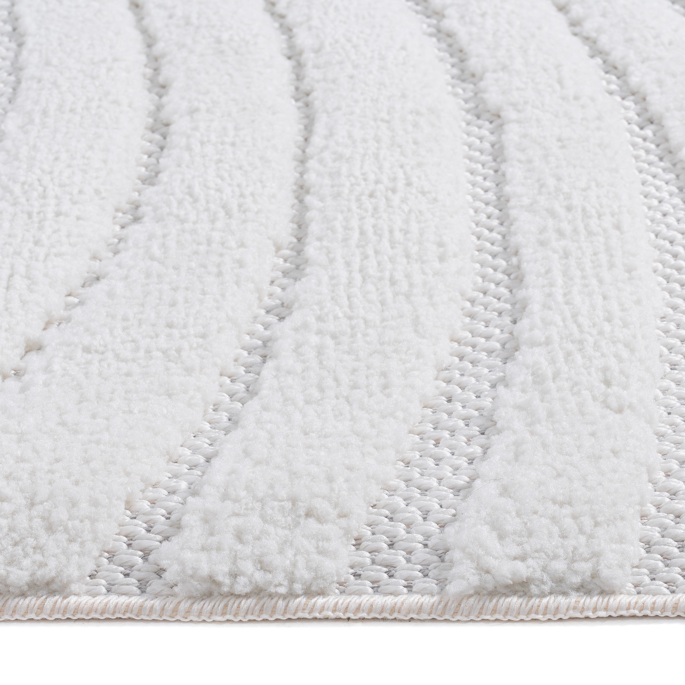 GOODproduct Teppich »Samelia mit Fransen, Wellendesign, Balkon, Camping« rechteckig 6 mm Höhe Hoch-Tief-Struktur, In- und Outdoor geeignet für Küche oder Esszimmer