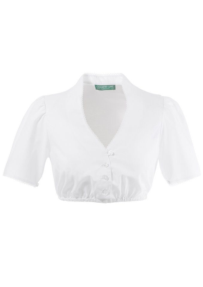 Dirndlbluse mit zarter Spitze