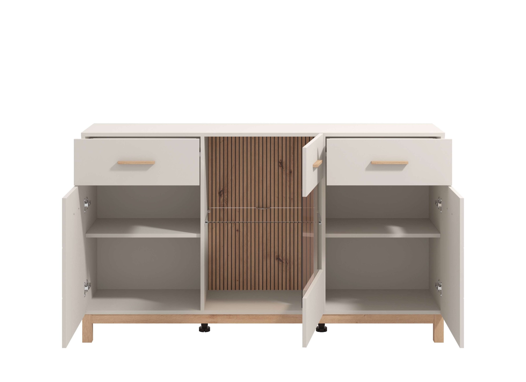 Home affaire Sideboard »Essex, Kommode, Kombikommode, Anrichte, Schrank« Modernes Sideboard: Kaschmir-Dekor, 3 Türen & 2 Schubladen
