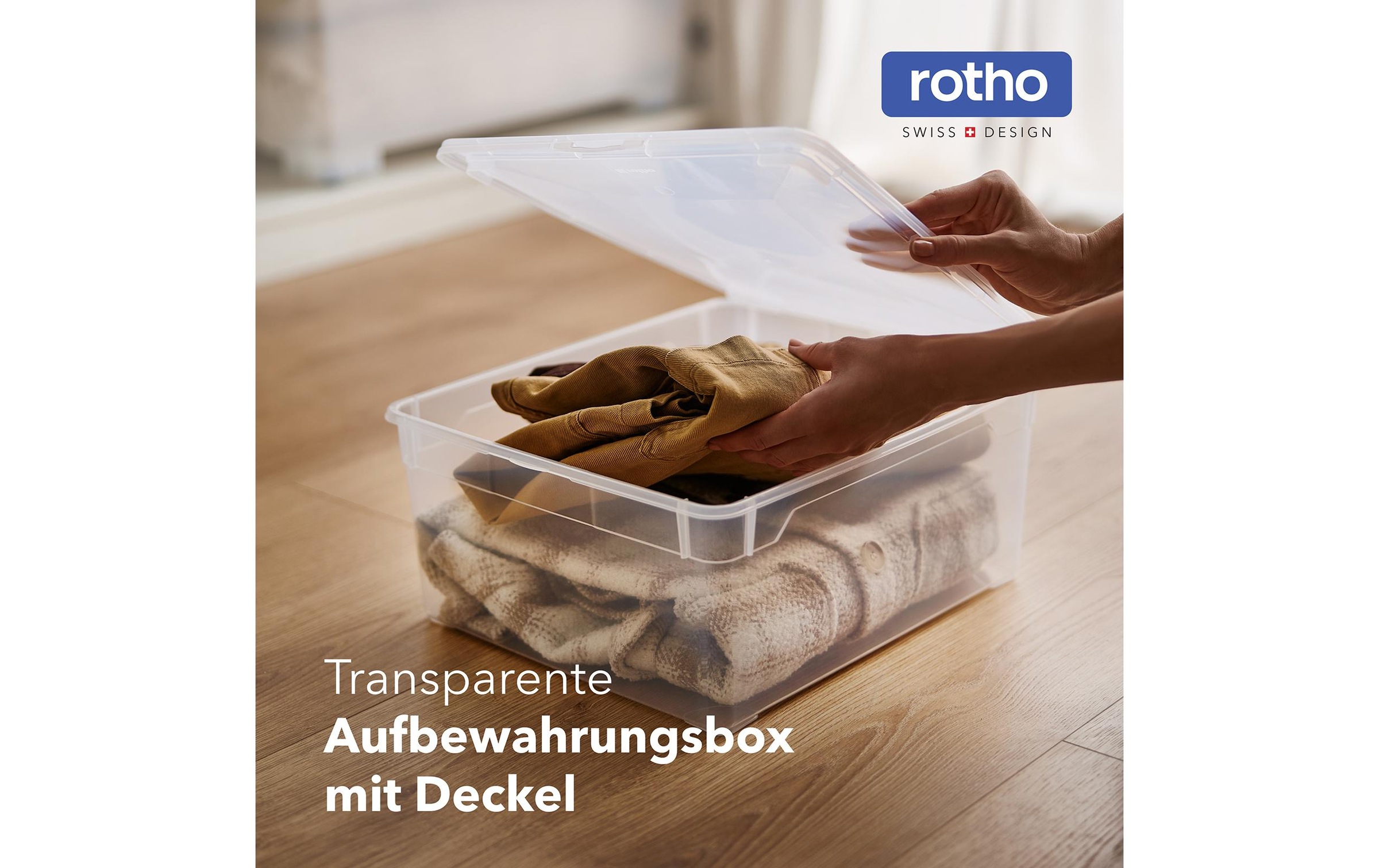 ROTHO Aufbewahrungsbox »Aufbewahrungsbox Clearbox 18 l, 4 Stück«