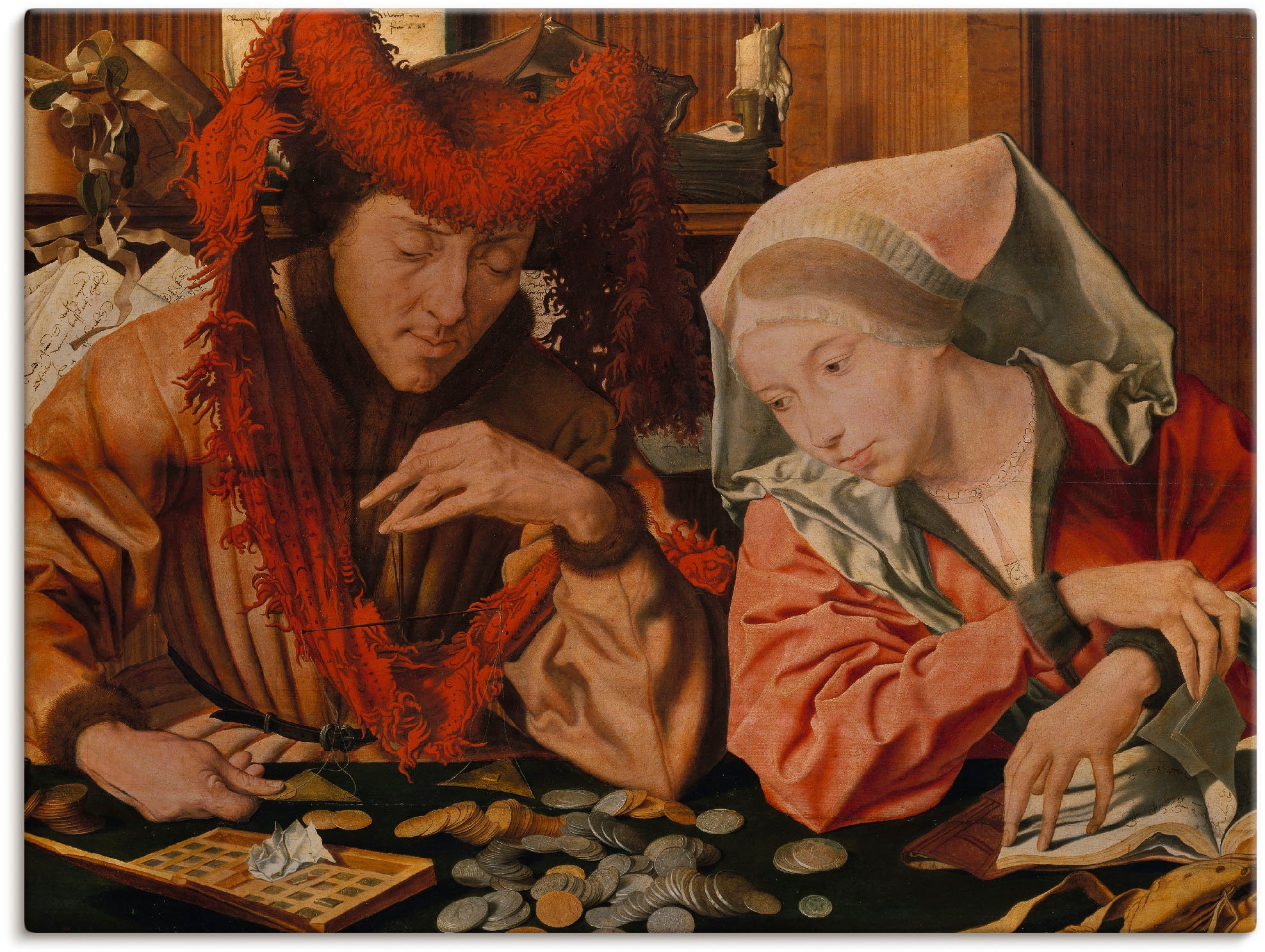 Image of Artland Wandbild »Ein Steuereinnehmer mit seiner Frau«, Gruppen & Familien, (1 St.), in vielen Grössen & Produktarten -Leinwandbild, Poster, Wandaufkleber / Wandtattoo auch für Badezimmer geeignet bei Ackermann Versand Schweiz