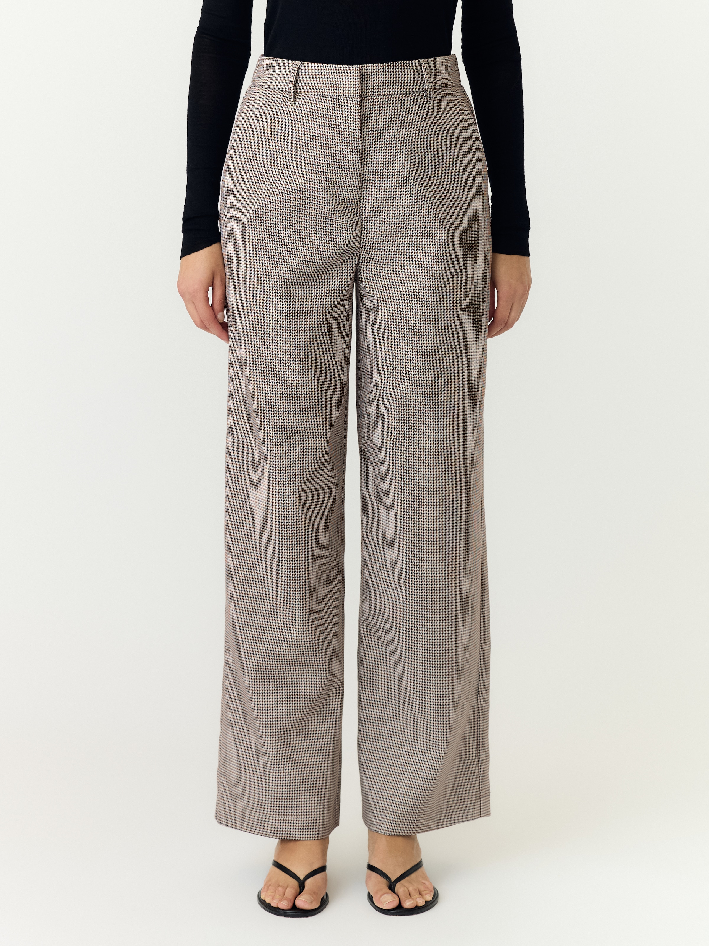 Image of Y.A.S Anzughose "YASCHEKKA HW WIDE PANTS NOOS" Materialmix, high waist