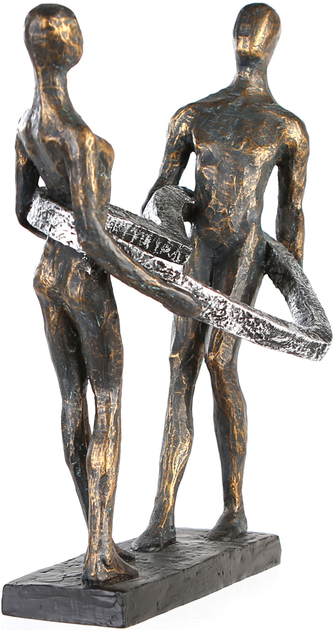 Casablanca by Gilde Figurine de décoration »Skulptur Connected« Dekoobjekt, Höhe 31 cm, mit Spruchanhänger, Wohnzimmer