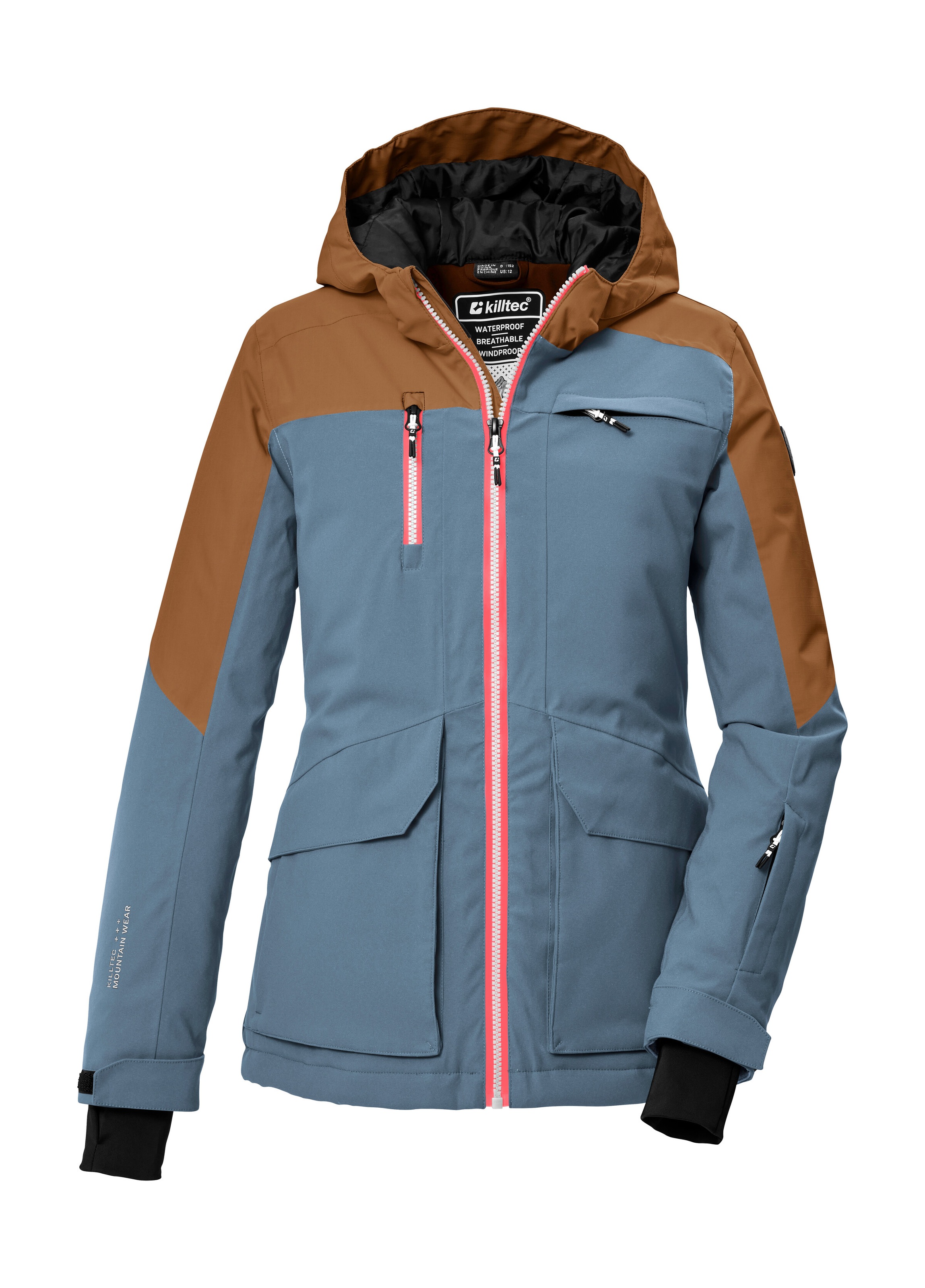 Image of Killtec Skijacke "KSW 340 GRLS SKI JCKT" Wasserdichte Mädchenjacke mit Kapuze, Schneefang und Stauraum