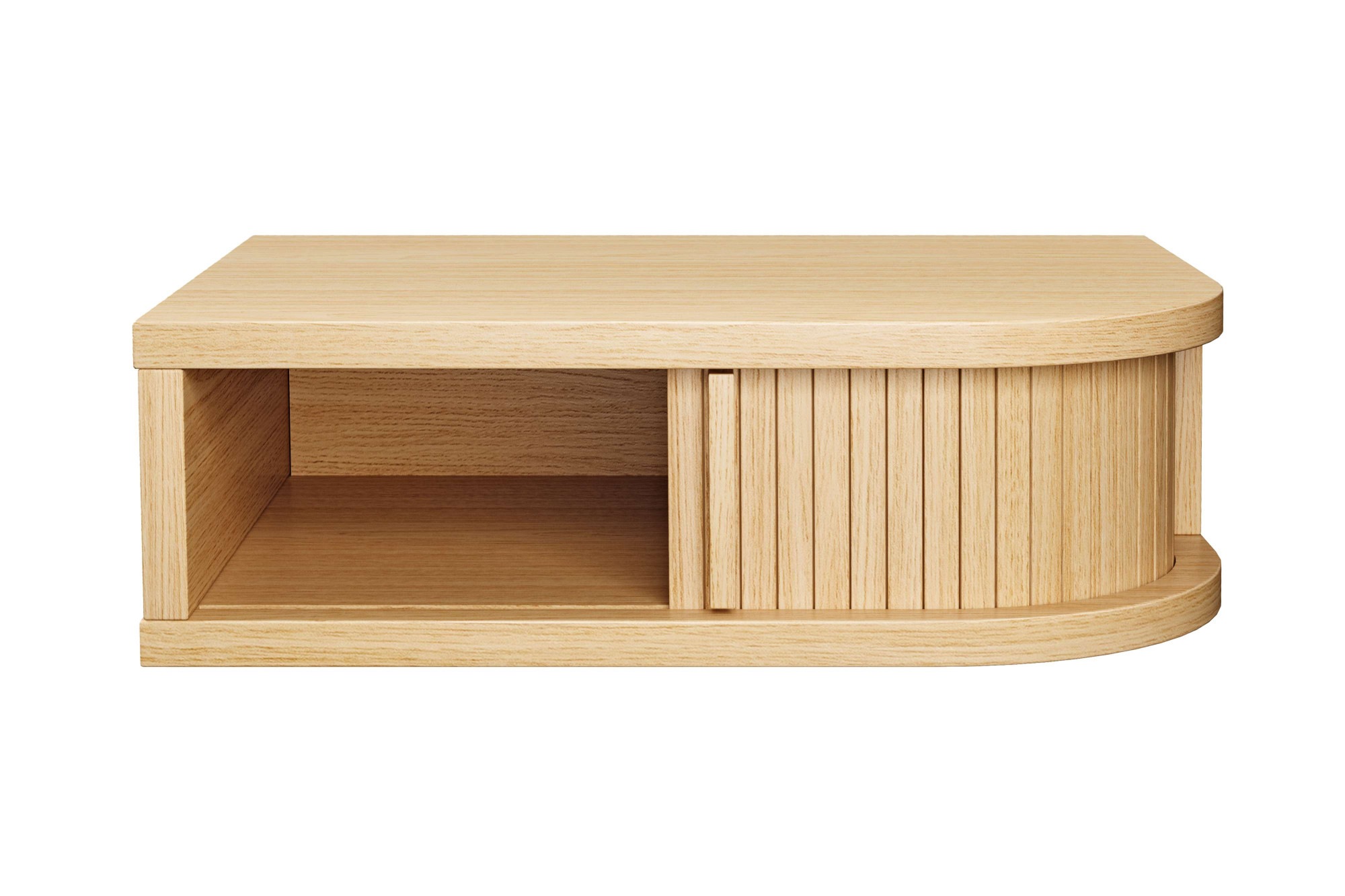 Woodman Nachttisch »Farsta«, in 3 Farben, mit Tambourschiebetüren, mit Eichenholz furniert