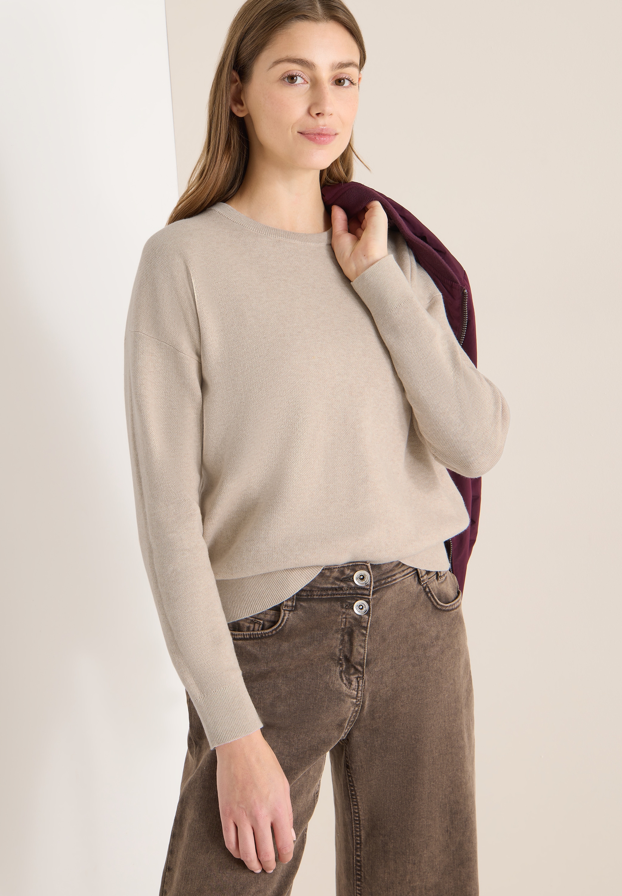 Image of Cecil Strickpullover Sweatshirt mit Rundhals