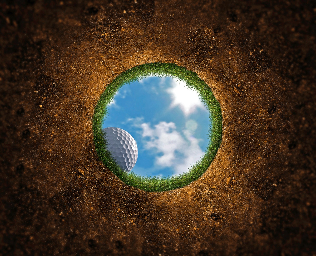 Image of Papermoon Fototapete "Golfloch"