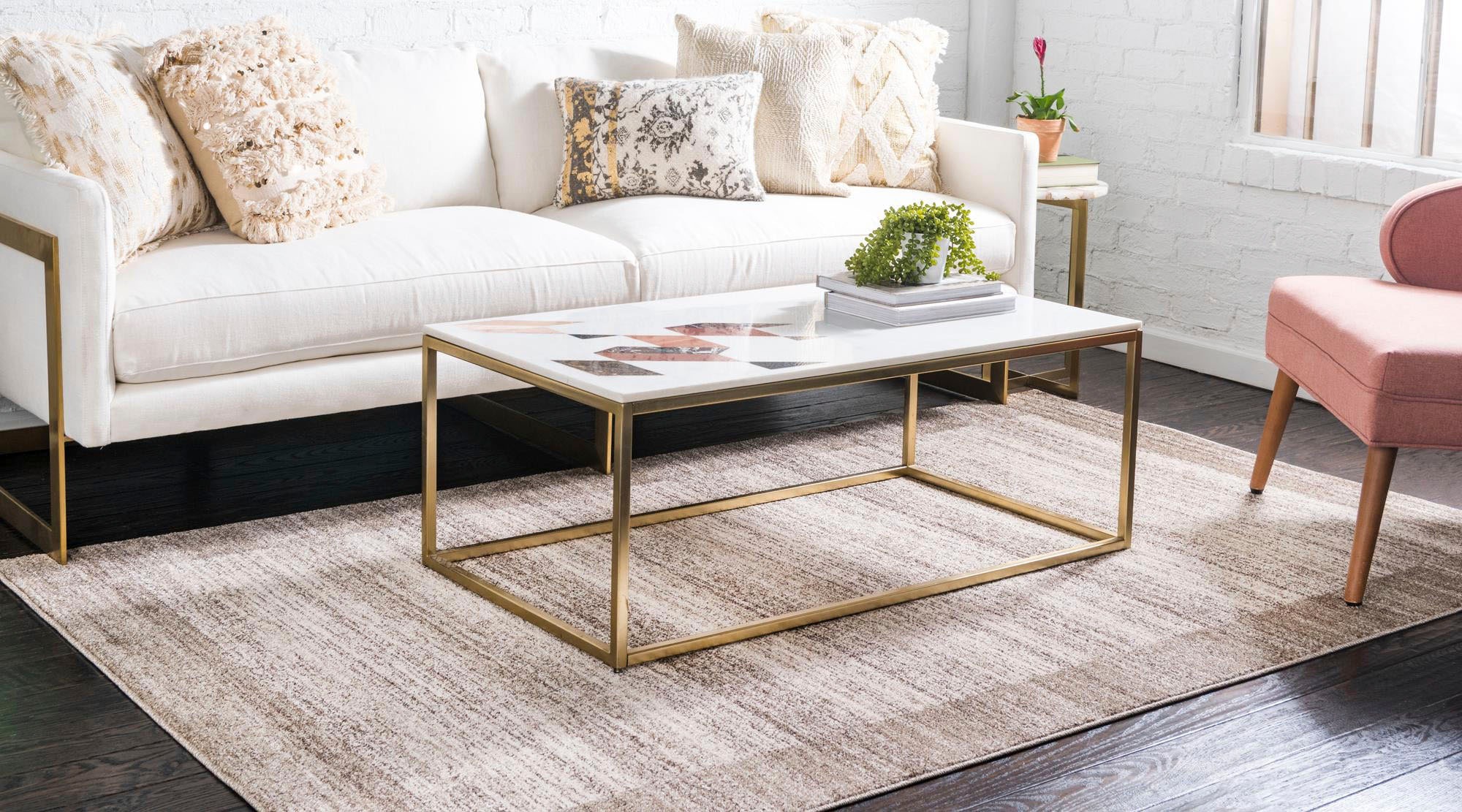 Myflair Möbel & Accessoires Teppich »Good Times Lagerräumung«, rechteckig, 13 mm Höhe, Kurzflor, gewebt, melierte Optik, mit Bordüre