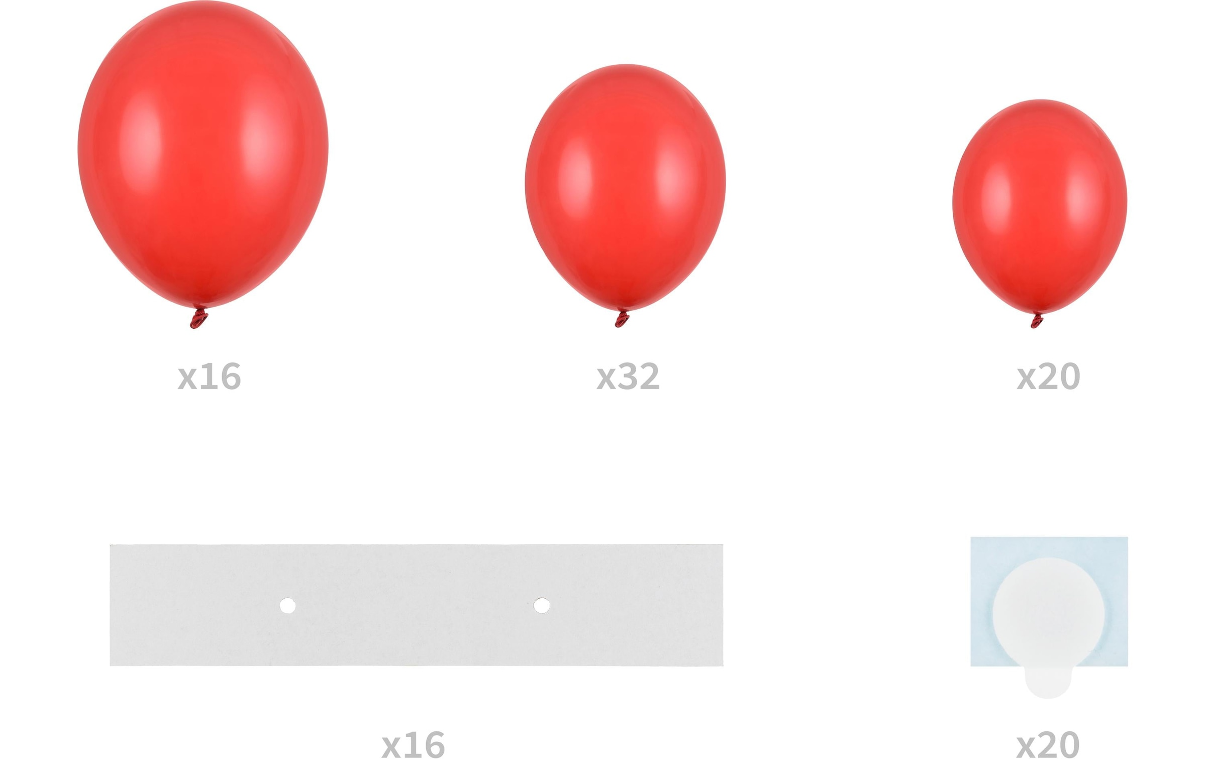 Luftballon »Luftballon Herz Rot, 166«