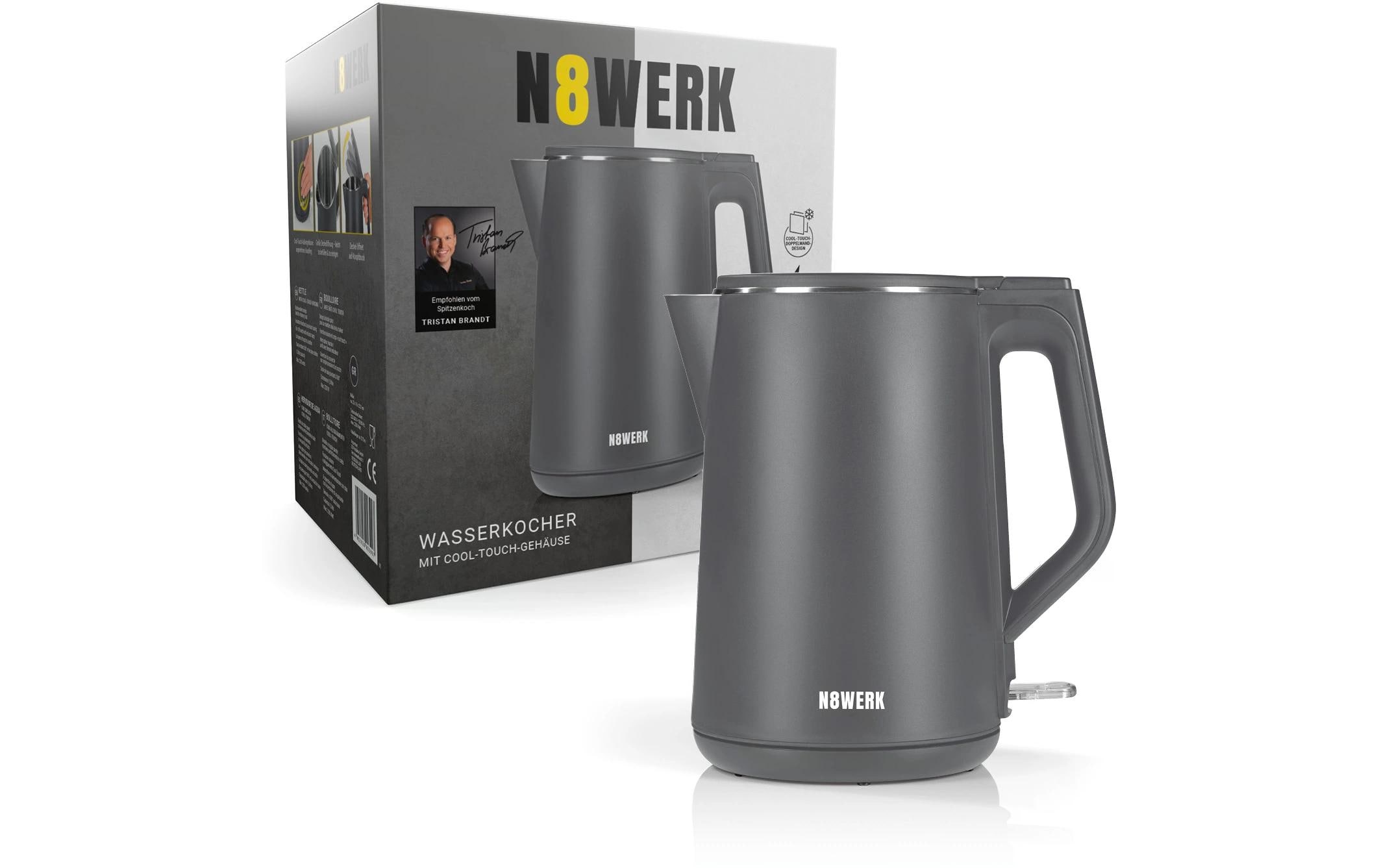 Wasserkocher »N8Werk Cool-Touch 45413 l, Schwarz«, 1,5 l, 2200 W