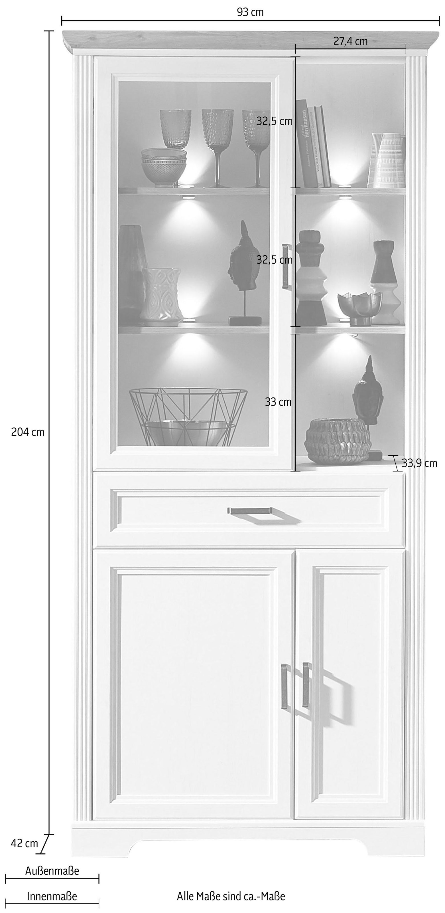 Innostyle Vitrine »Jasmin«, inklusive Beleuchtung gleich