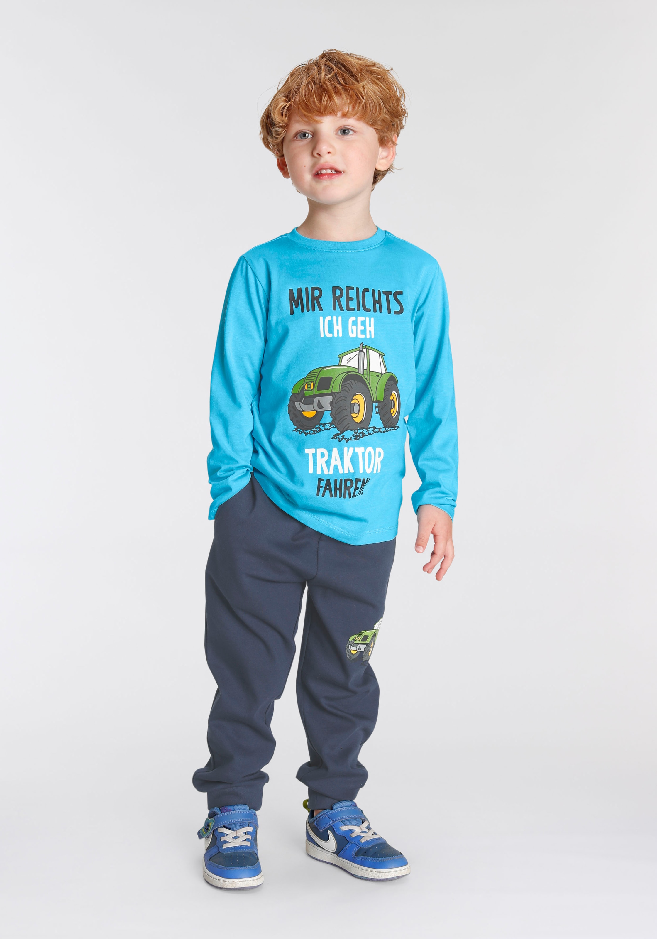 KIDSWORLD Shirt & Hose »2tlg. Set Langarmshirt + Hose«, MIR REICHTS, ICH GEH TRAKTOR FAHREN