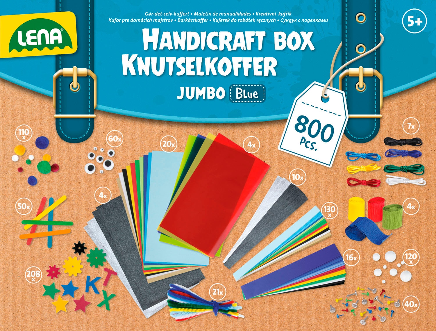Lena® Set créatif »Bastelkoffer Jumbo, blau«