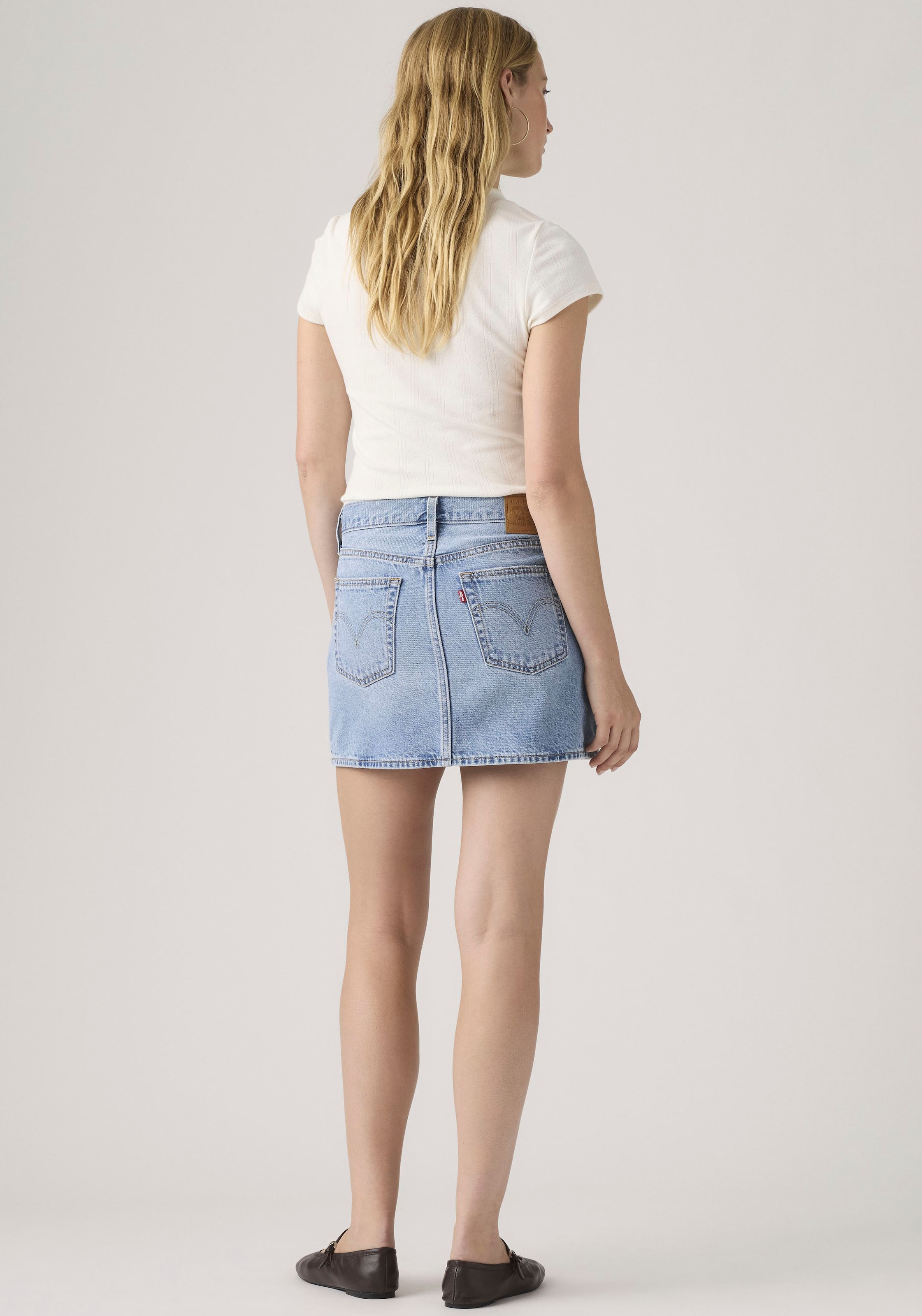 Levi's® Jeansrock »ICON SKIRT« mit Used-Effekten und ausgefransten Kanten