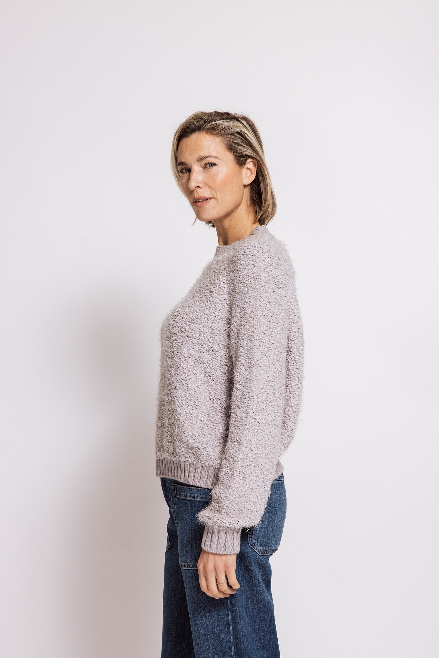 Zhrill Strickpullover »JUTTI« in Bouclé-Optik / Rundhalsausschnitt