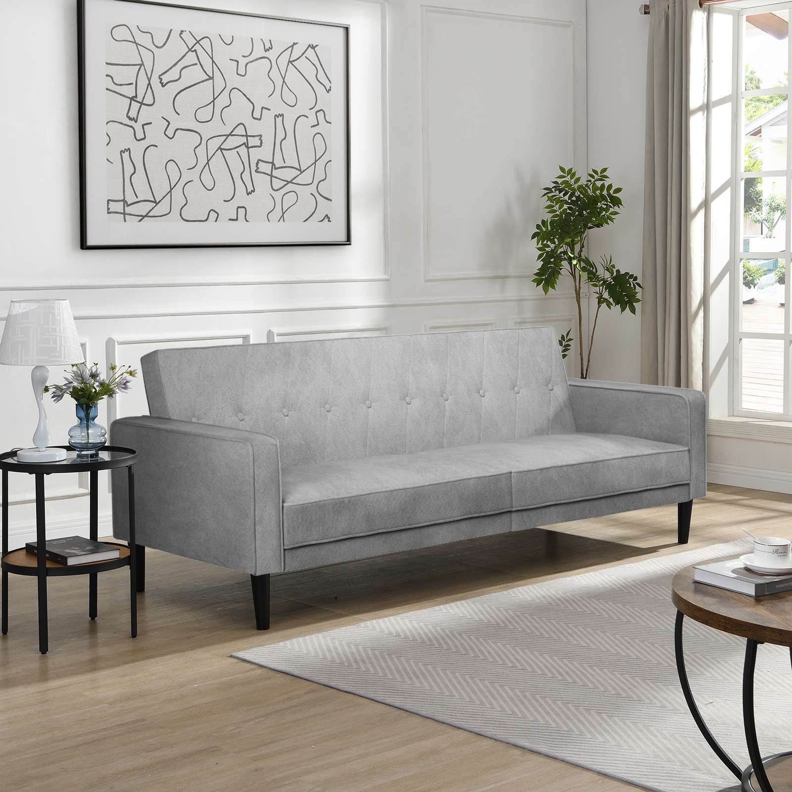 Dorel Home 3-places »Avon« Schlafsofa 213cm, Bettfunktion (110/190cm), trendiger Cord o. Webstoff