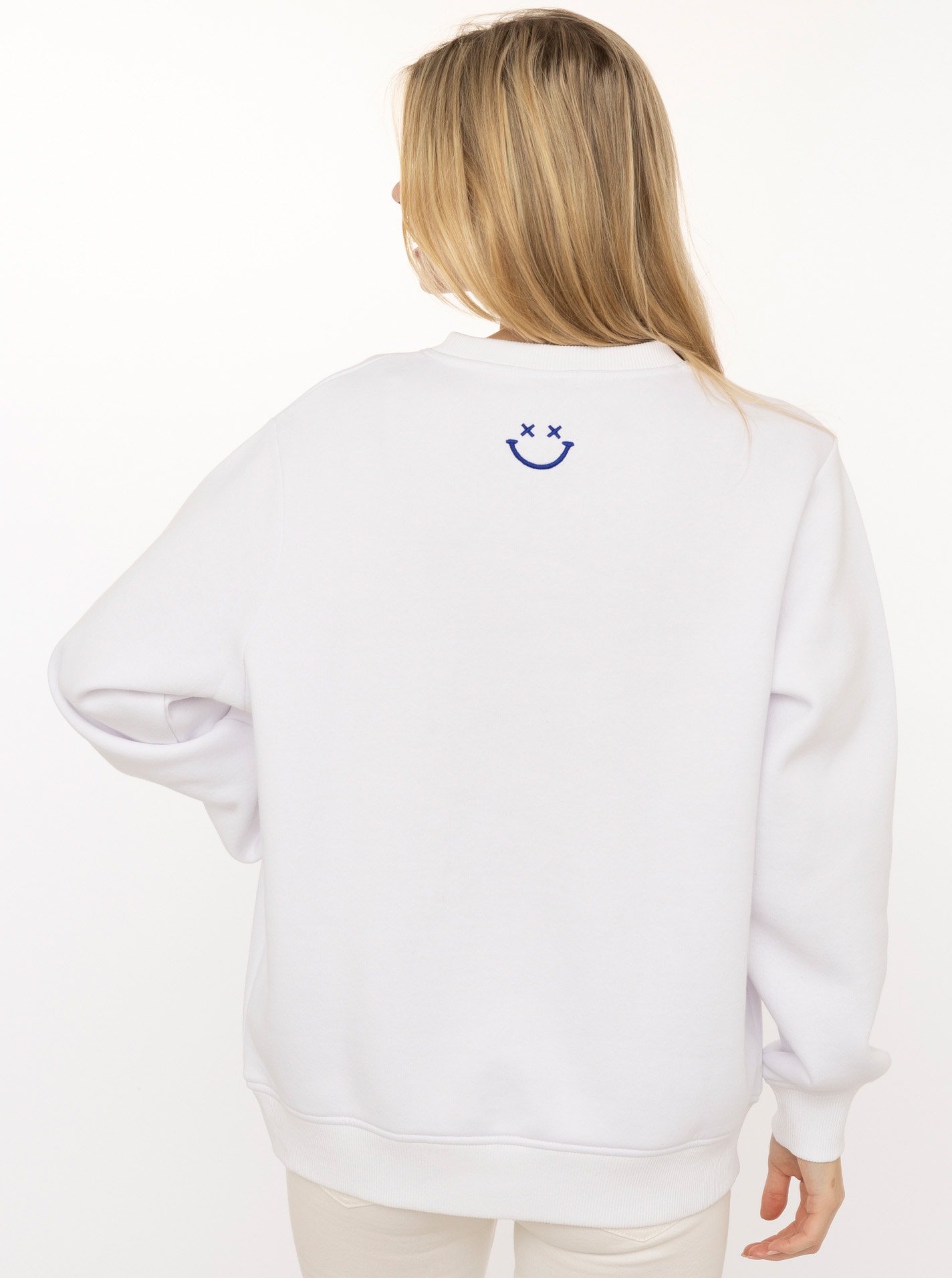 Zwillingsherz Hoodie »"Smile Smile Smile"«, Rundhals, Stickerei in Neon, fröhliche Botschaft
