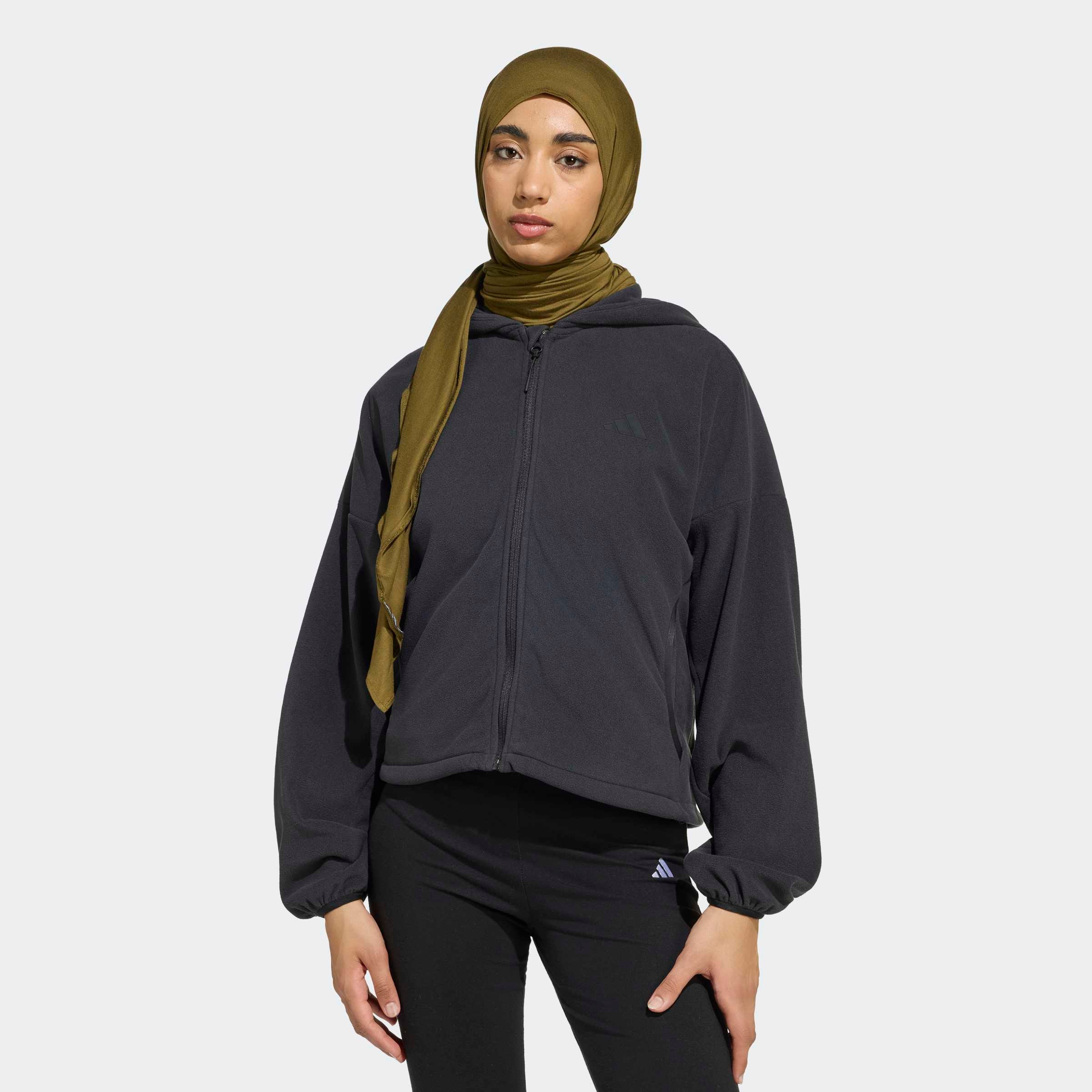 Image of adidas Sportswear Kapuzensweatshirt "CITY TECH HIGH PILE FLEECE FULL ZIP", mit Reissverschluss