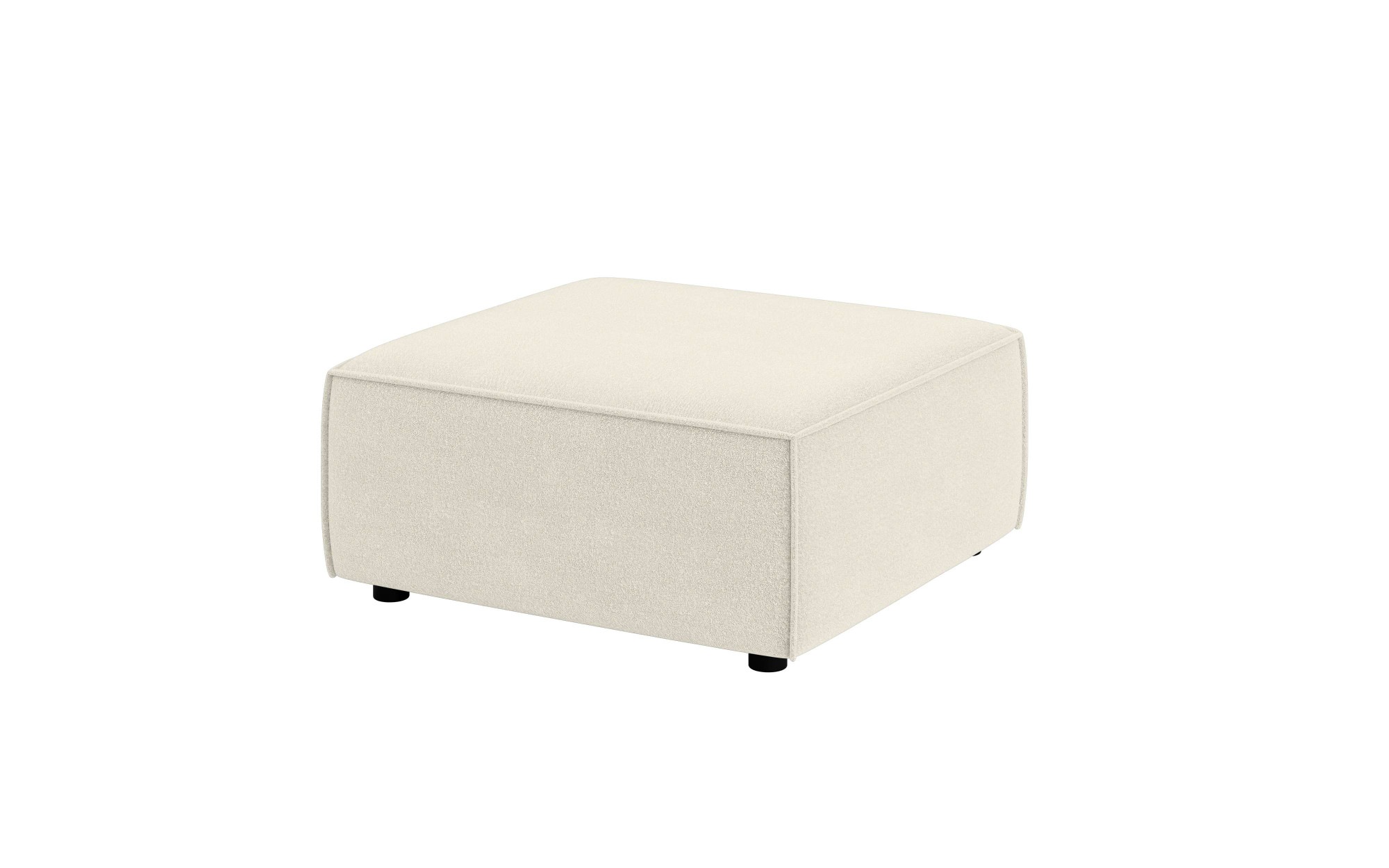 INOSIGN Polsterhocker »Polsterhocker Cavan, Masse B/T/H: 90/90/42 cm«, passend zur Serie, mit Wellenunterfederung, auch in Bouclé