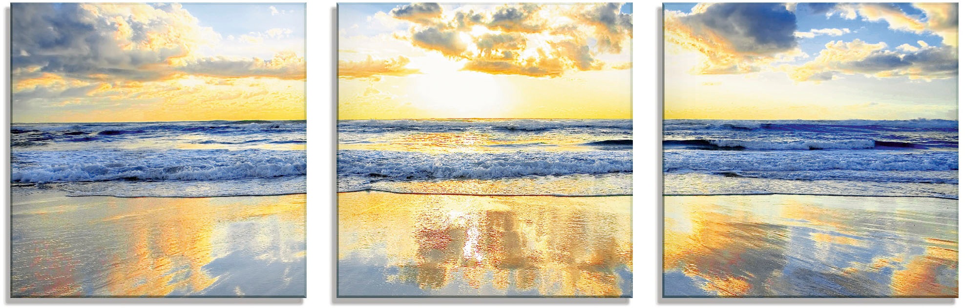 Image of Artland Glasbild »Sonnenaufgang über dem Ozean«, Himmel, (3 St.) bei Ackermann Versand Schweiz