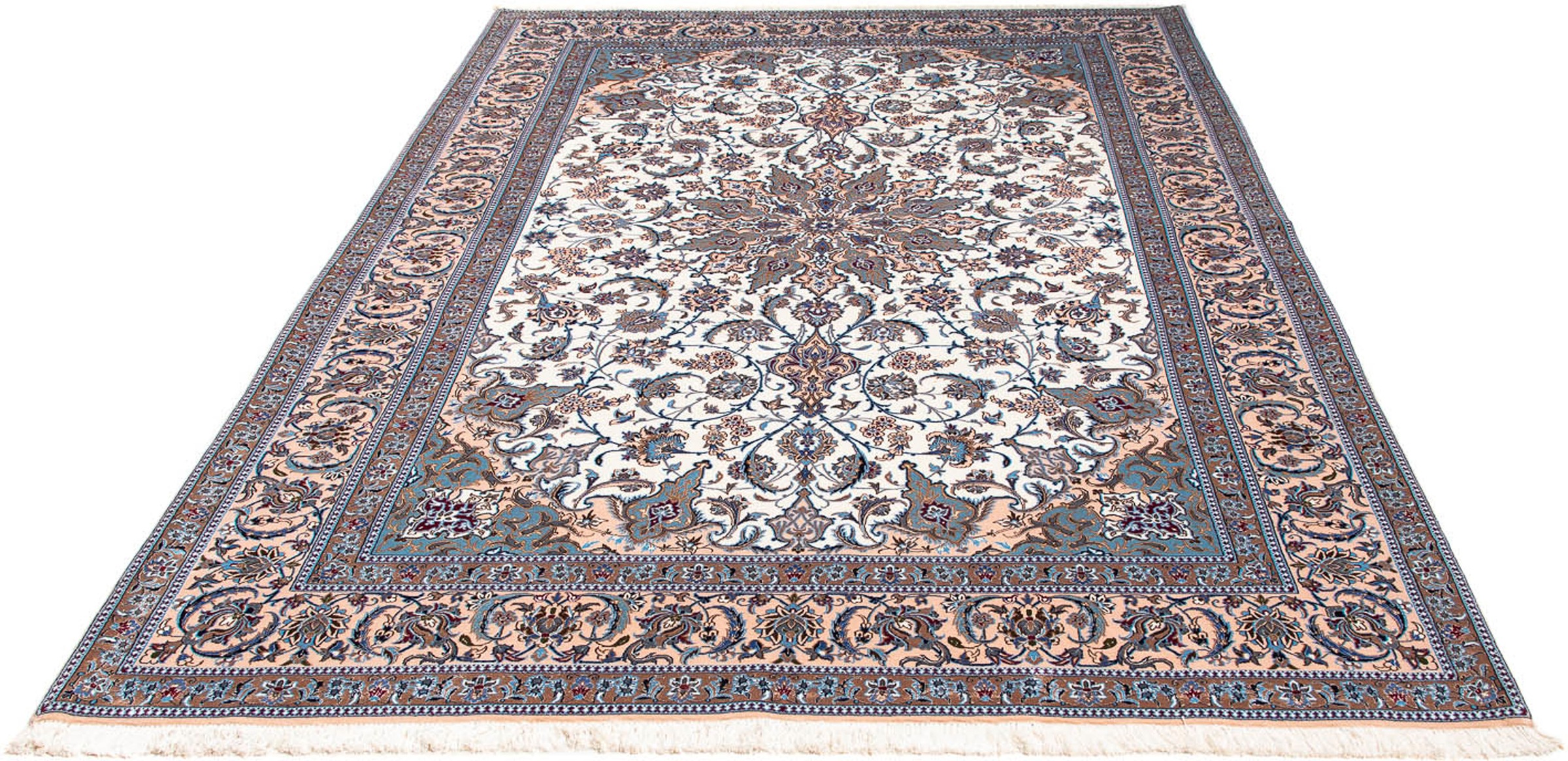 Image of morgenland Orientteppich »Perser - Nain - Premium - 250 x 172 cm - beige«, rechteckig, 6 mm Höhe, Wohnzimmer, Handgeknüpft, Einzelstück mit Zertifikat bei Ackermann Versand Schweiz