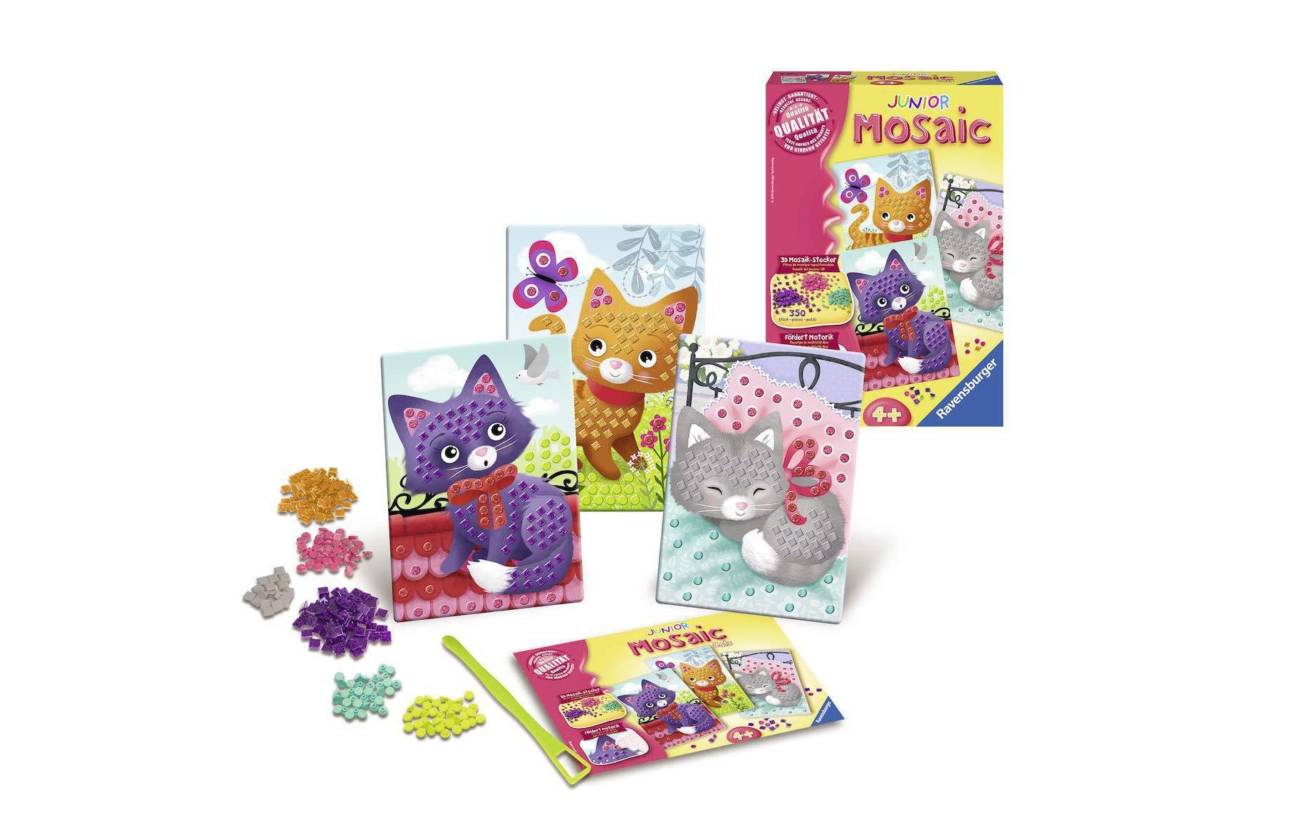 Ravensburger Kreativset »Bastelset Mosaic Junior Katzen«