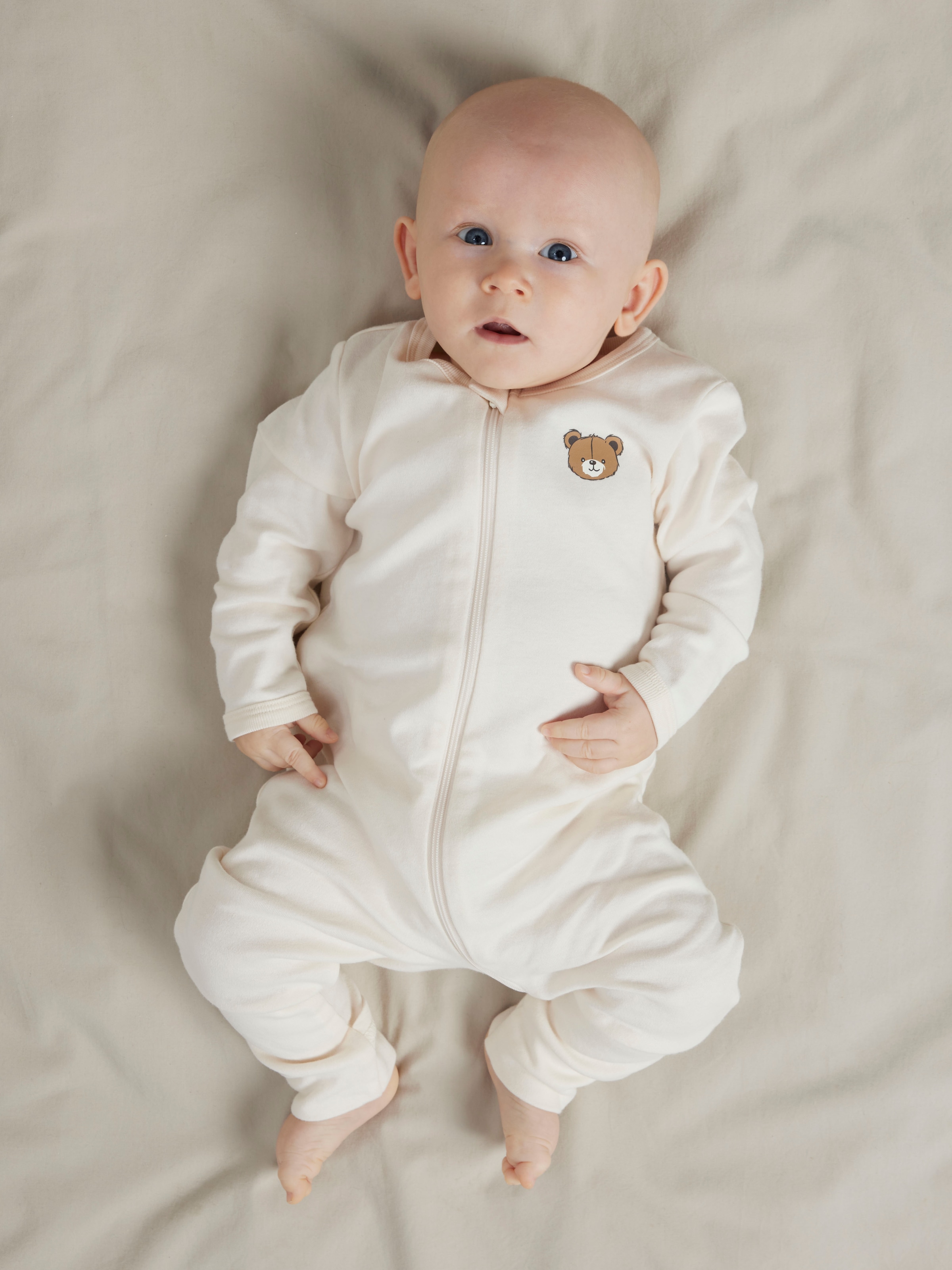 Name It Schlafoverall »NBNNIGHTSUIT 2P ZIP FF PUMICE BEAR NOOS« Packung, 2 tlg.