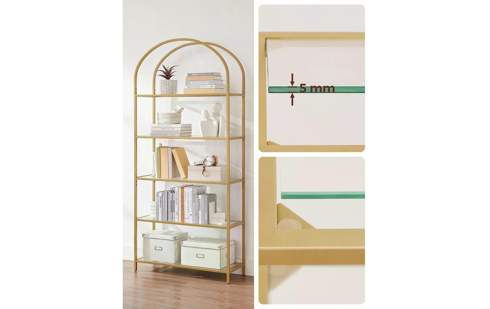 VASAGLE Regal »30.2 x 83 x 1 cm, Goldfarben«