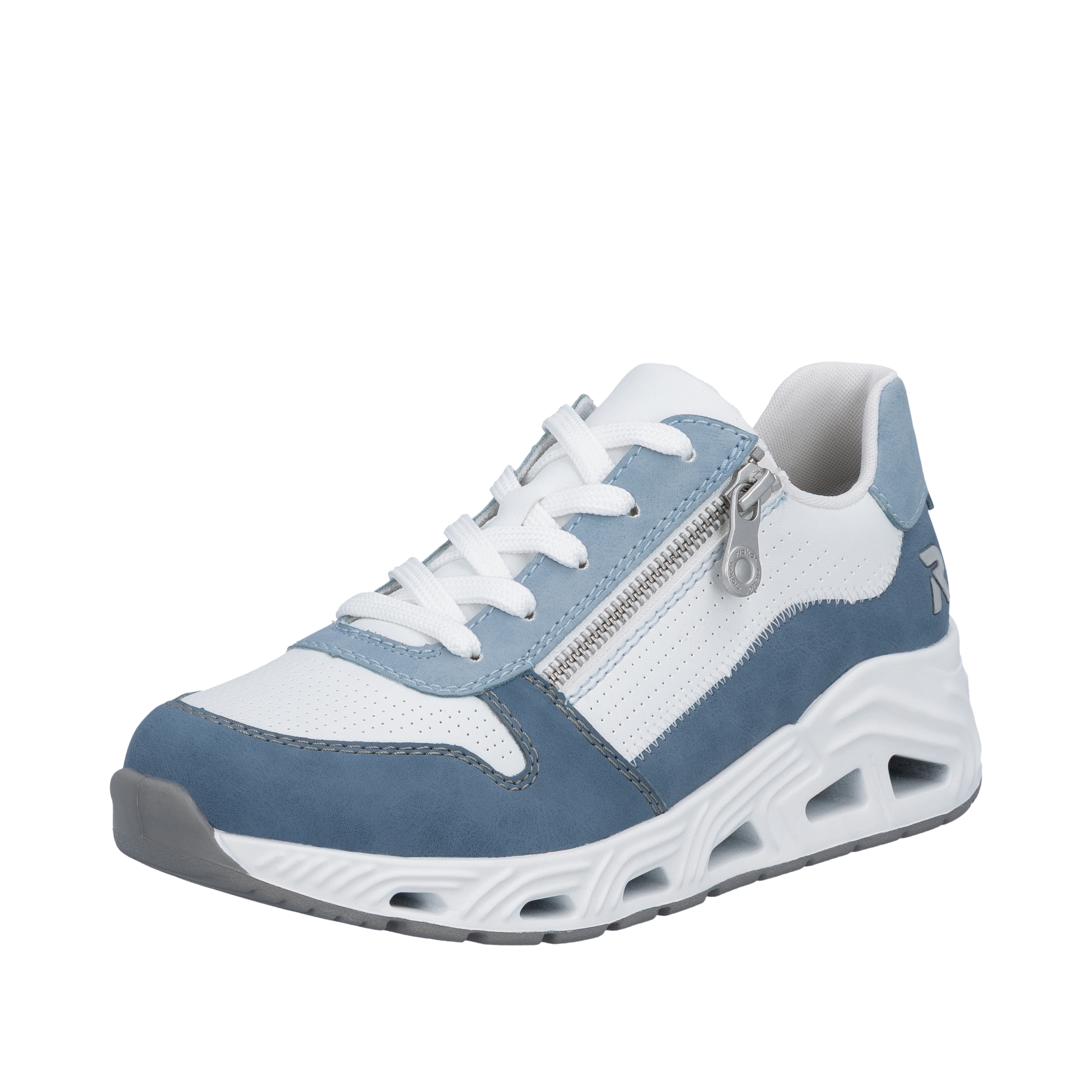 Image of Rieker Keilsneaker Schnürschuh, Halbschuh, Freizeitsneaker mit Reissverschluss