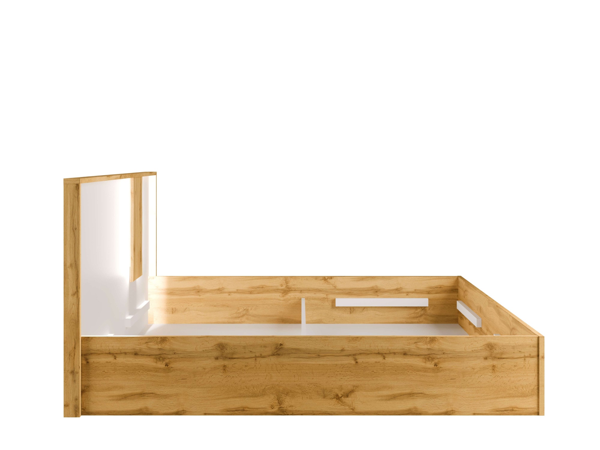 Home affaire Bett »Bett Fabella ohne Matratze (Schlaffläche 180x200 cm)« Bett mit Stauraum und Led-Beleuchtung, BxTxH 191,3x206,4x102,2 cm