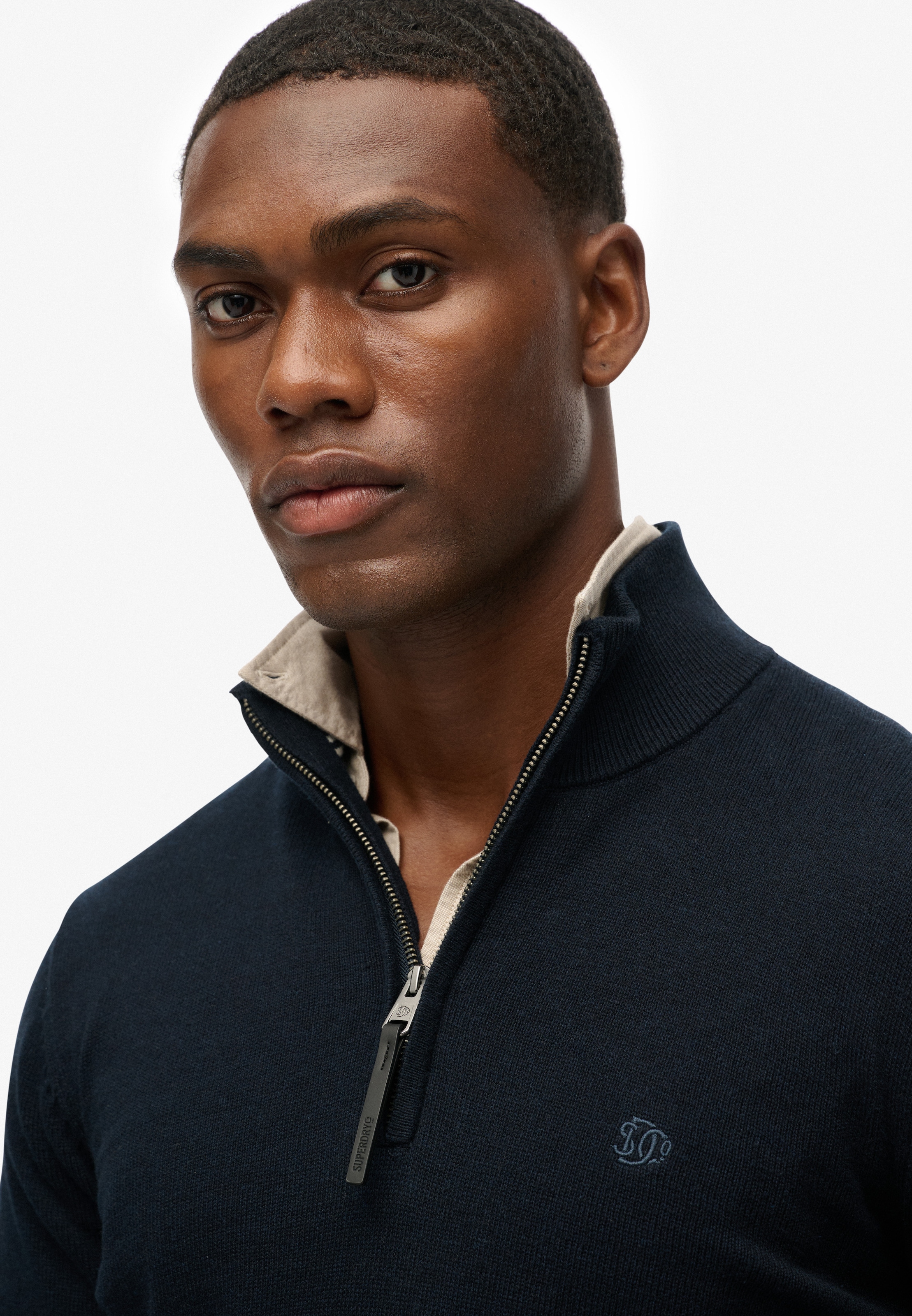 Superdry Strickpullover »ESSENTIALS COTTON HALF ZIP«