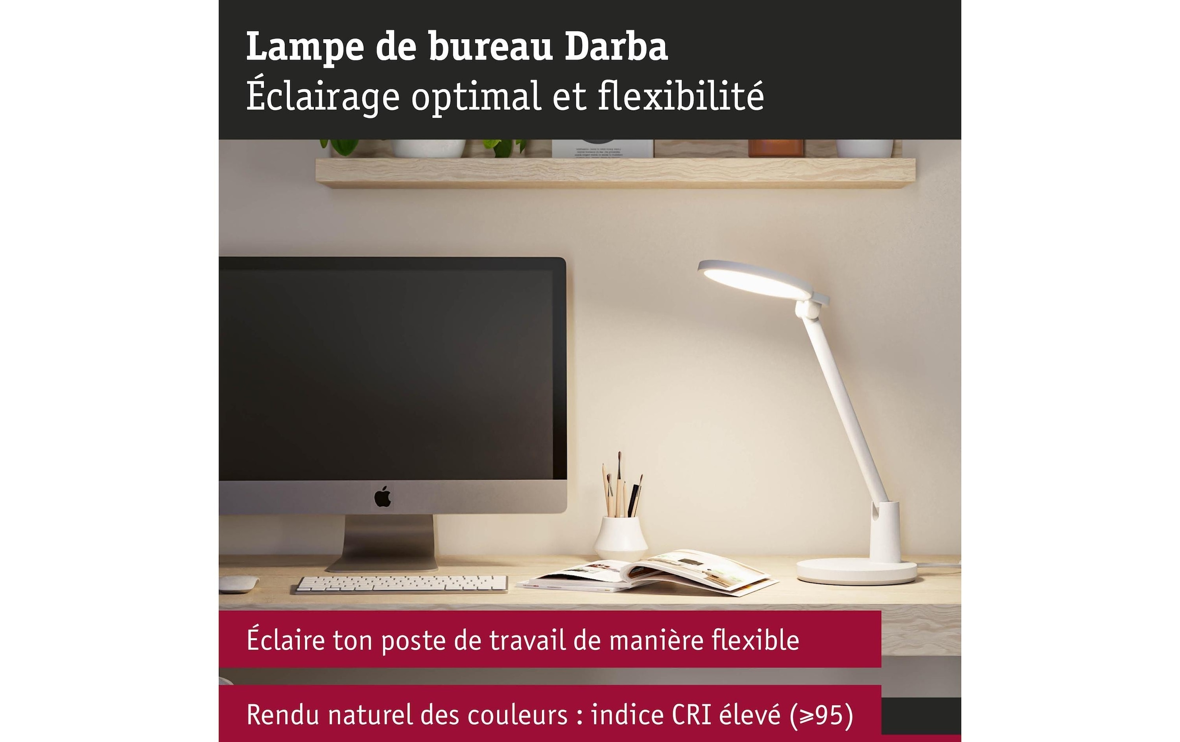 Paulmann LED Schreibtischlampe »Paulmann Schreibtischleuchte Schreibtischleuchte« LED-Modul warmweiss