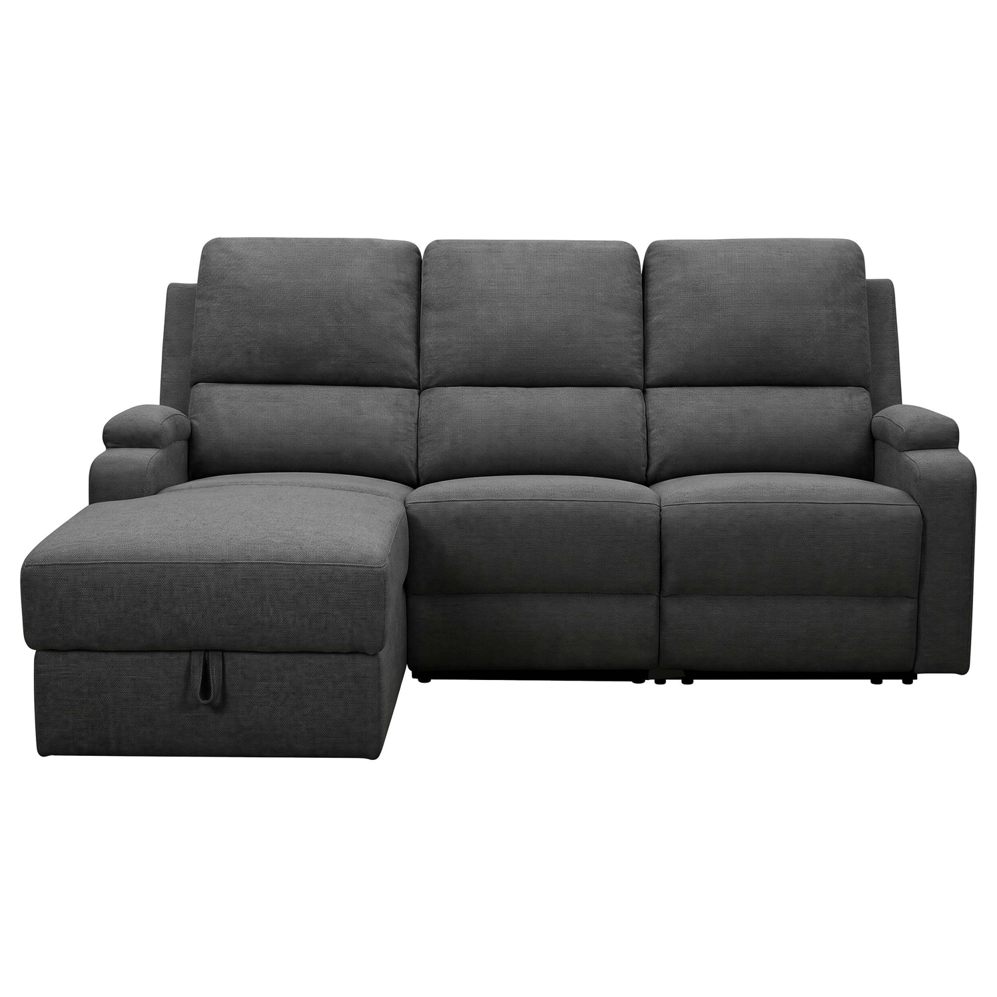 GOODproduct »NAPORI Struktur-Bezug, L-Form, 210cm, man./elektr. Relaxfunktion« USB-A bei elektr. Variante, Staukasten, Seitentasche u. Federkern